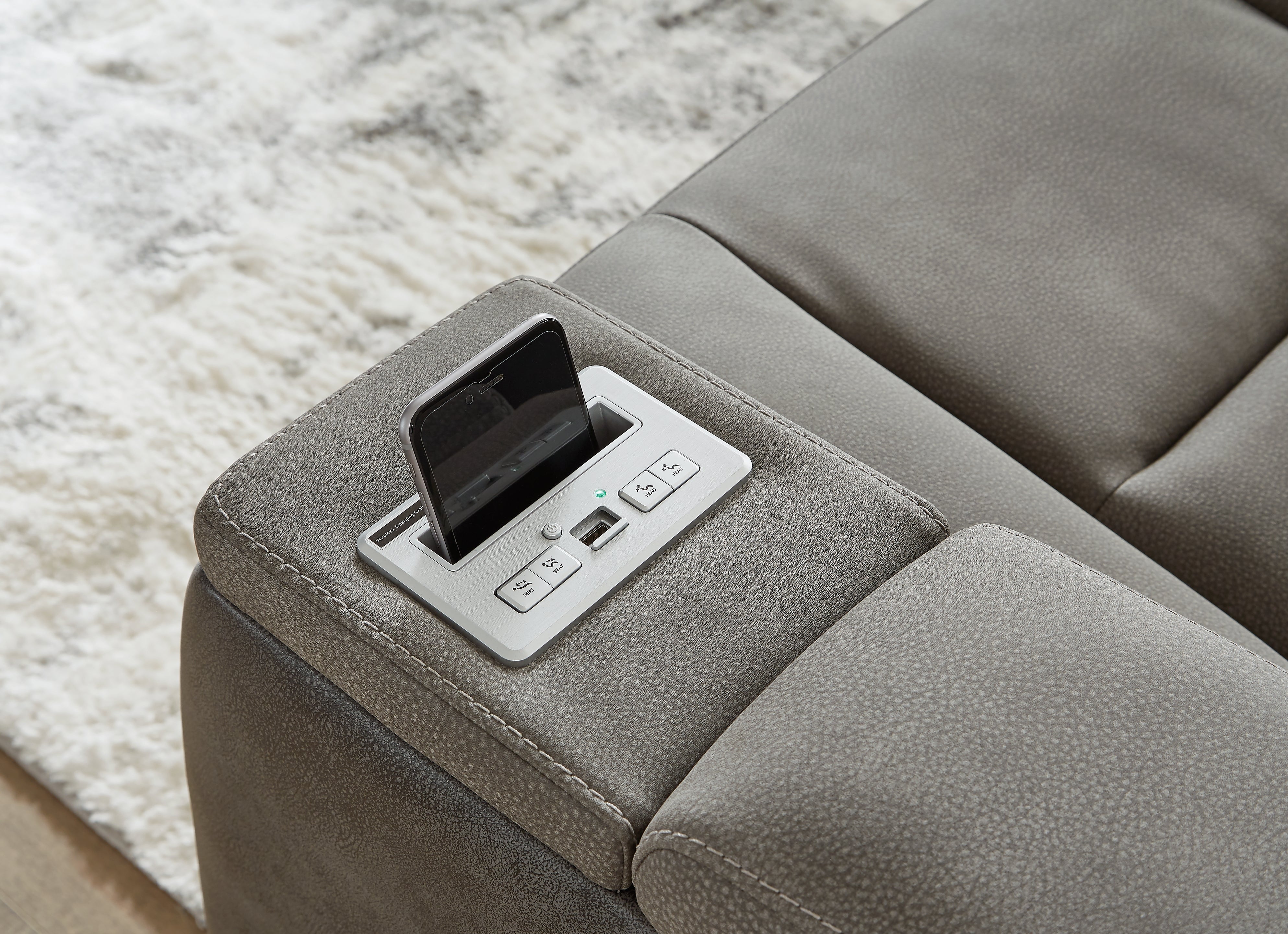 Next-Gen Durapella Power Reclining Loveseat with Console