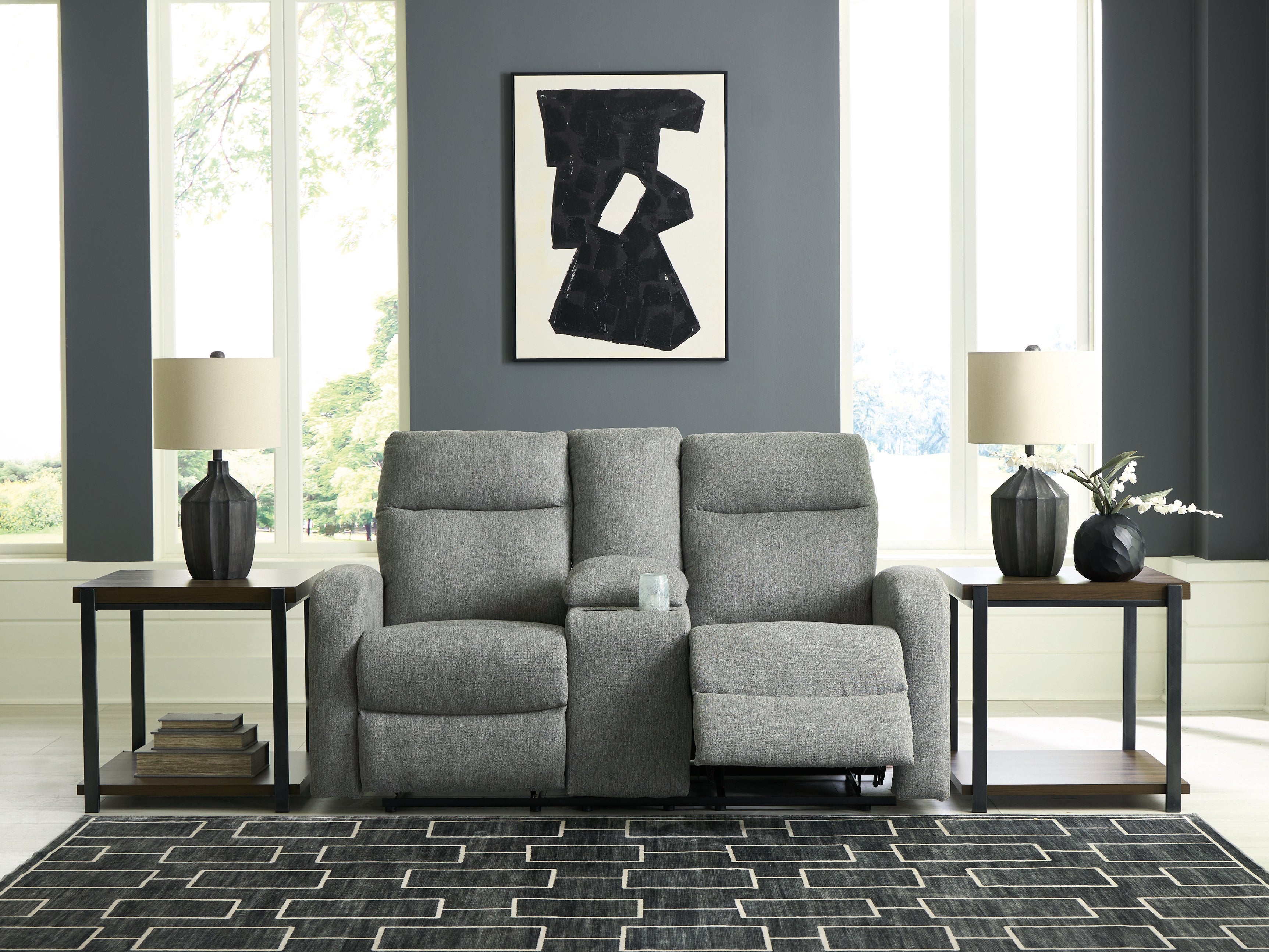 Gauntlet Reclining Loveseat with Console