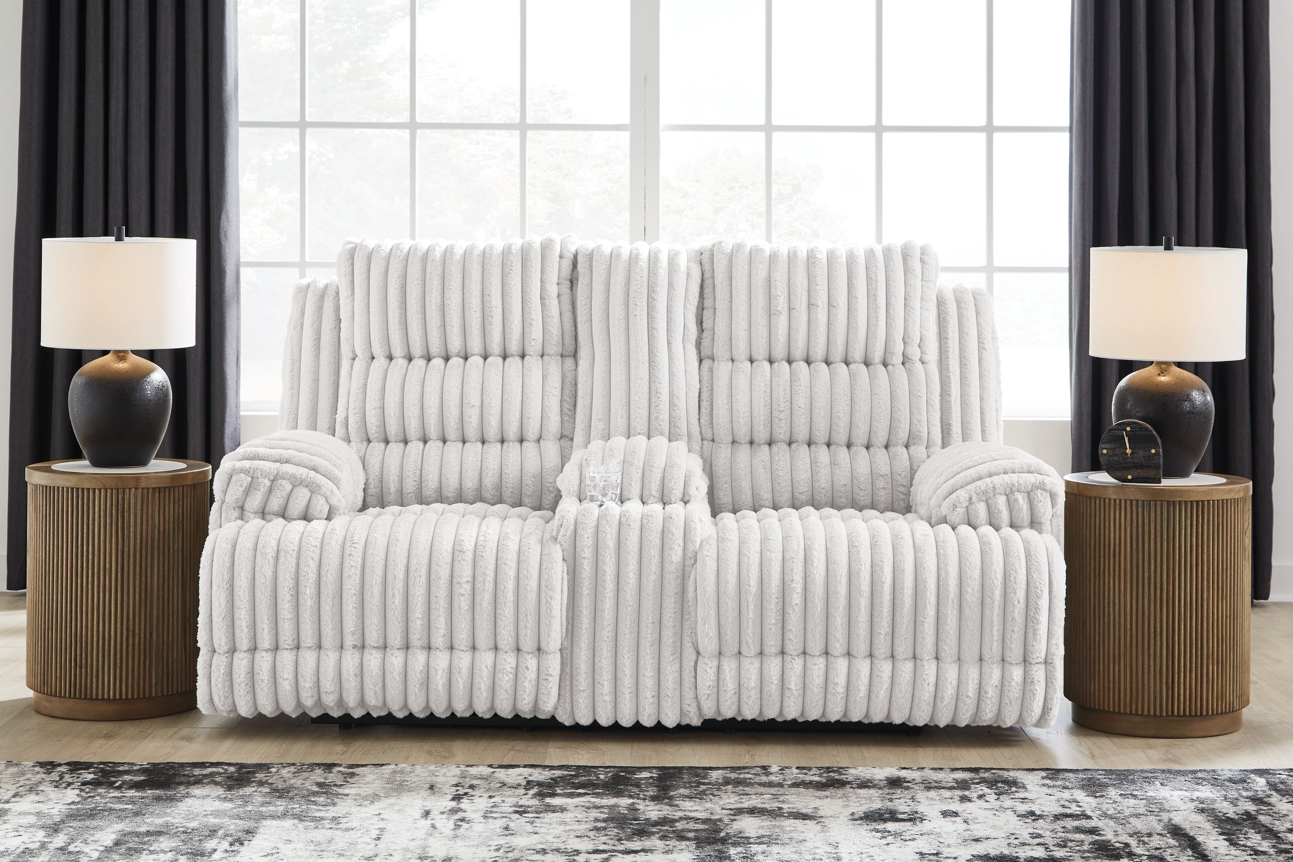 Rhines Falls Power Reclining Loveseat with Console