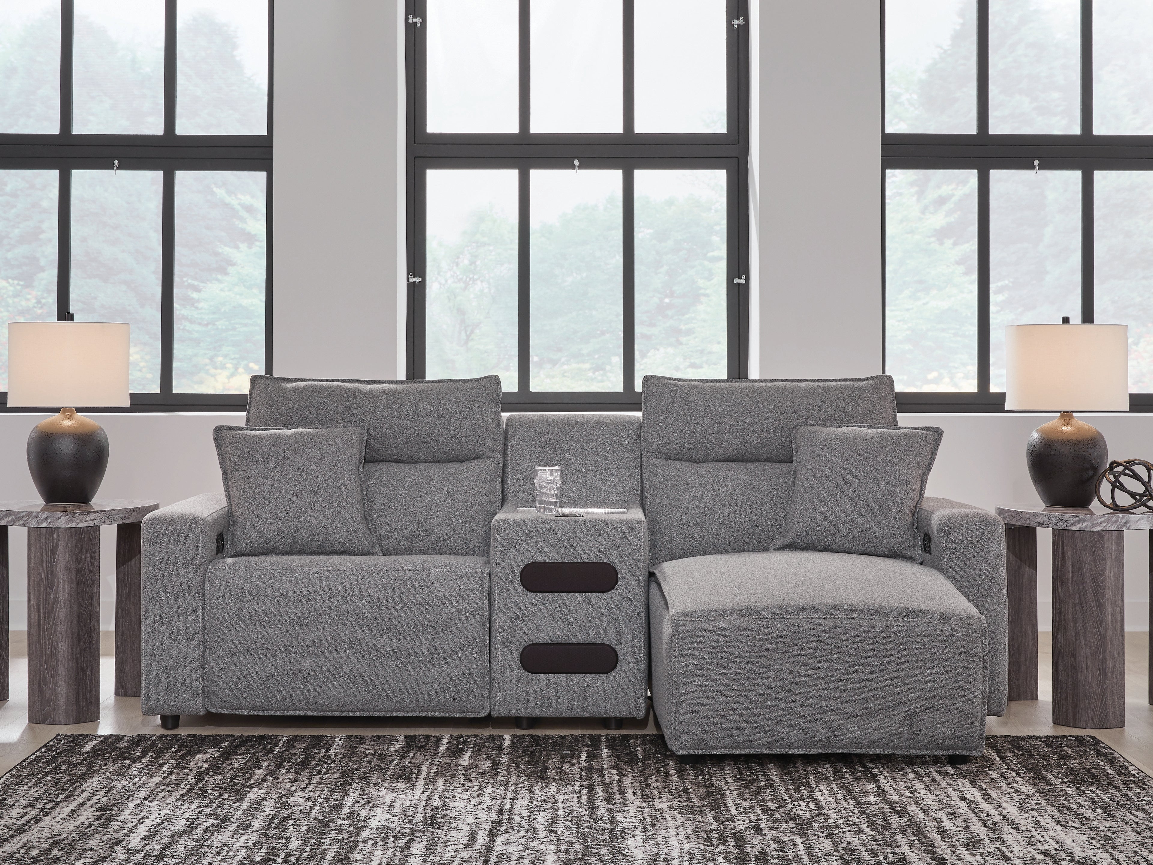 Modmax II 3-Piece Power Reclining Sectional with Chaise and Audio Console