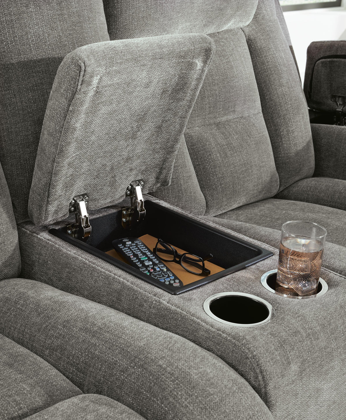 Mixed Motion Power Reclining Loveseat with Console