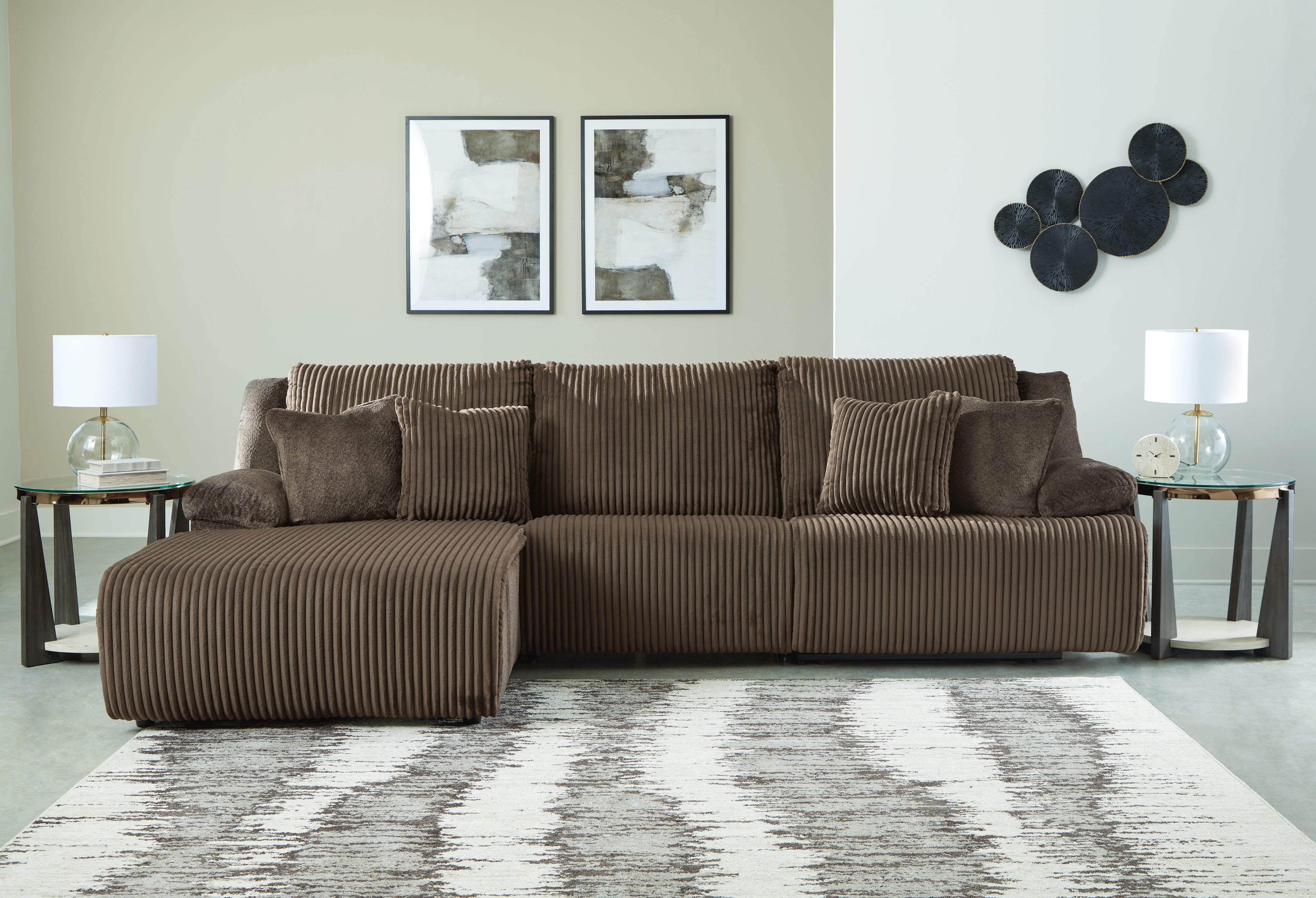 Top Tier 3-Piece Reclining Sectional Sofa Chaise