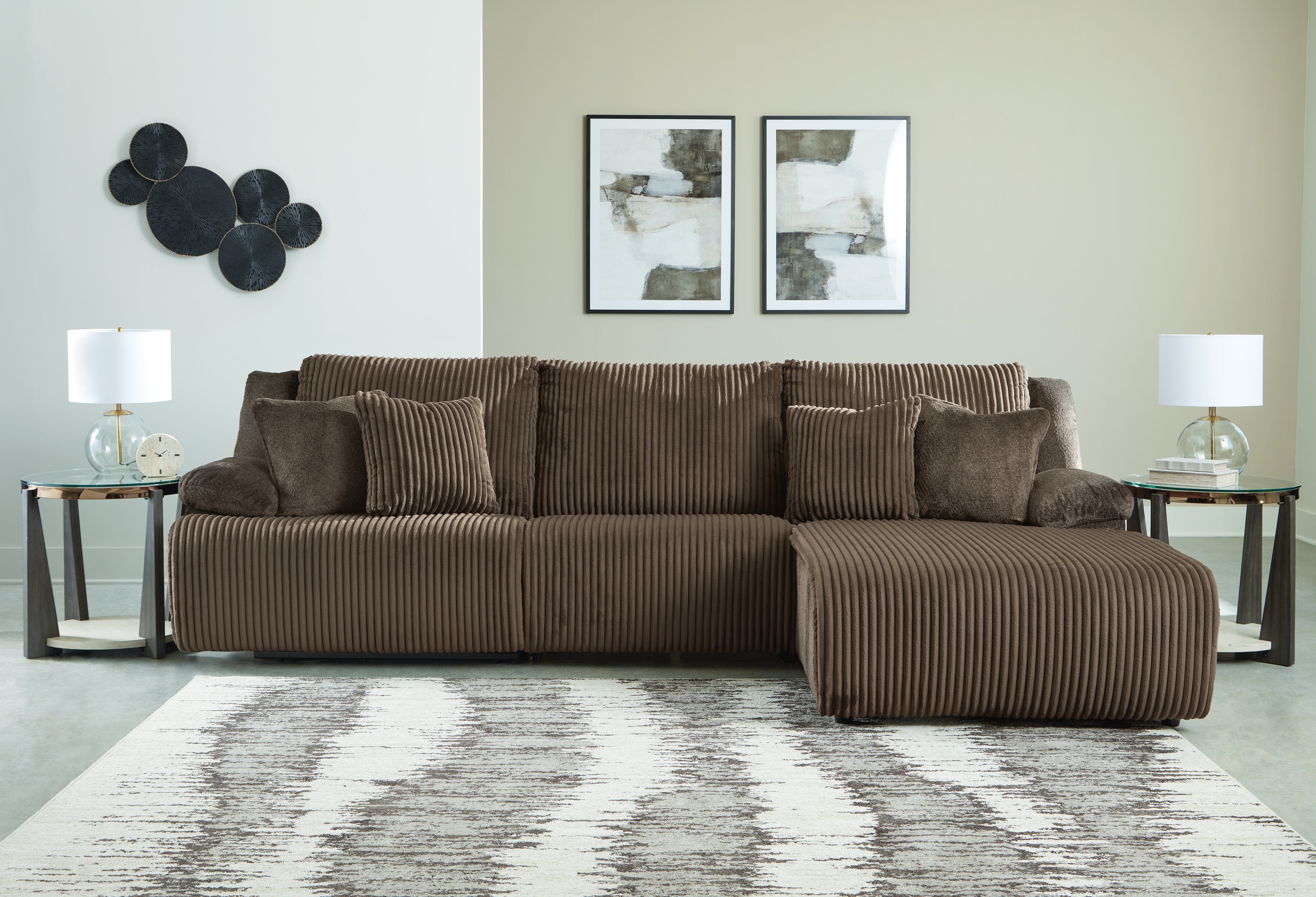 Top Tier 3-Piece Reclining Sectional Sofa Chaise