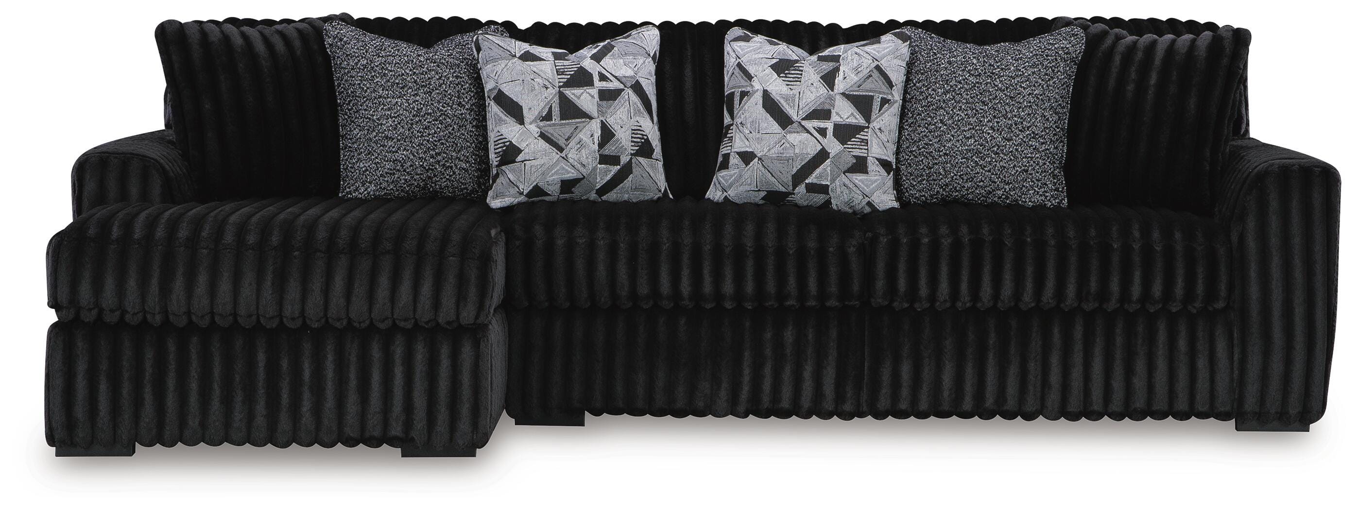 Midnight-Madness 3-Piece Sectional with Chaise