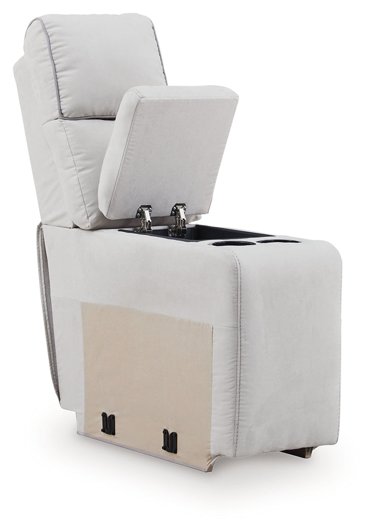 Social Pointe 5-Piece Reclining Sectional with Storage Consoles