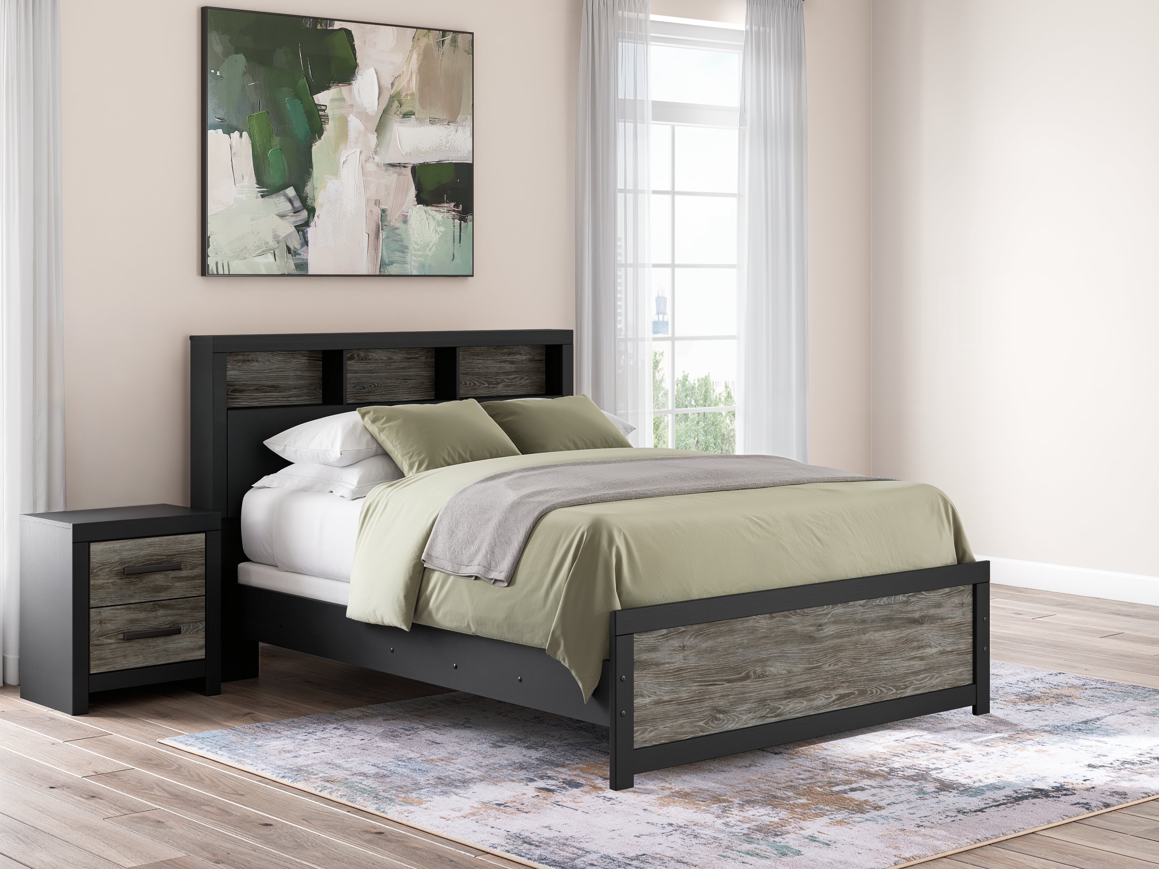 Broachmyn Queen Bookcase Panel Bed
