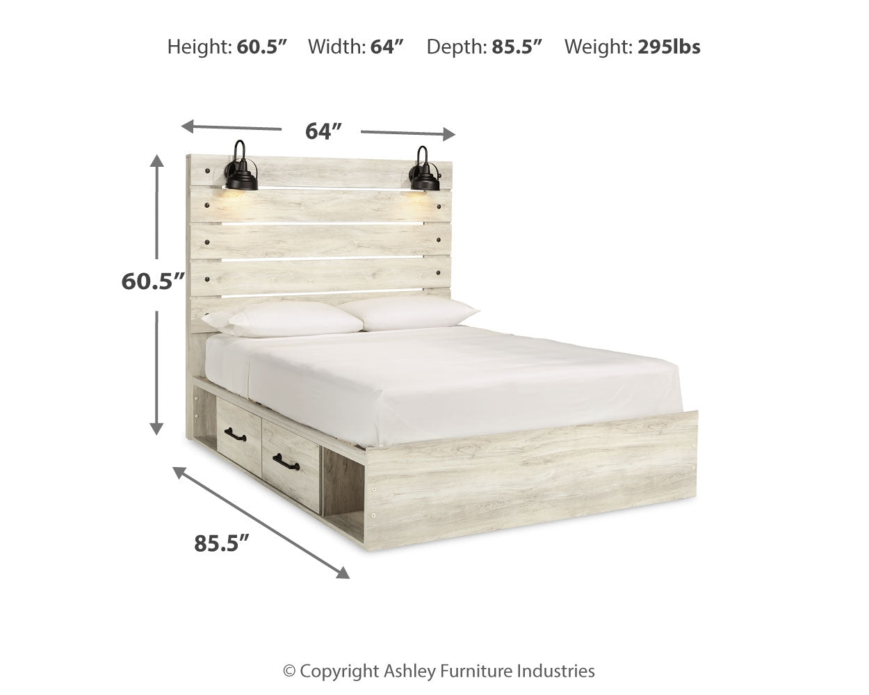 Cambeck Queen Panel Bed with 4 Storage Drawers
