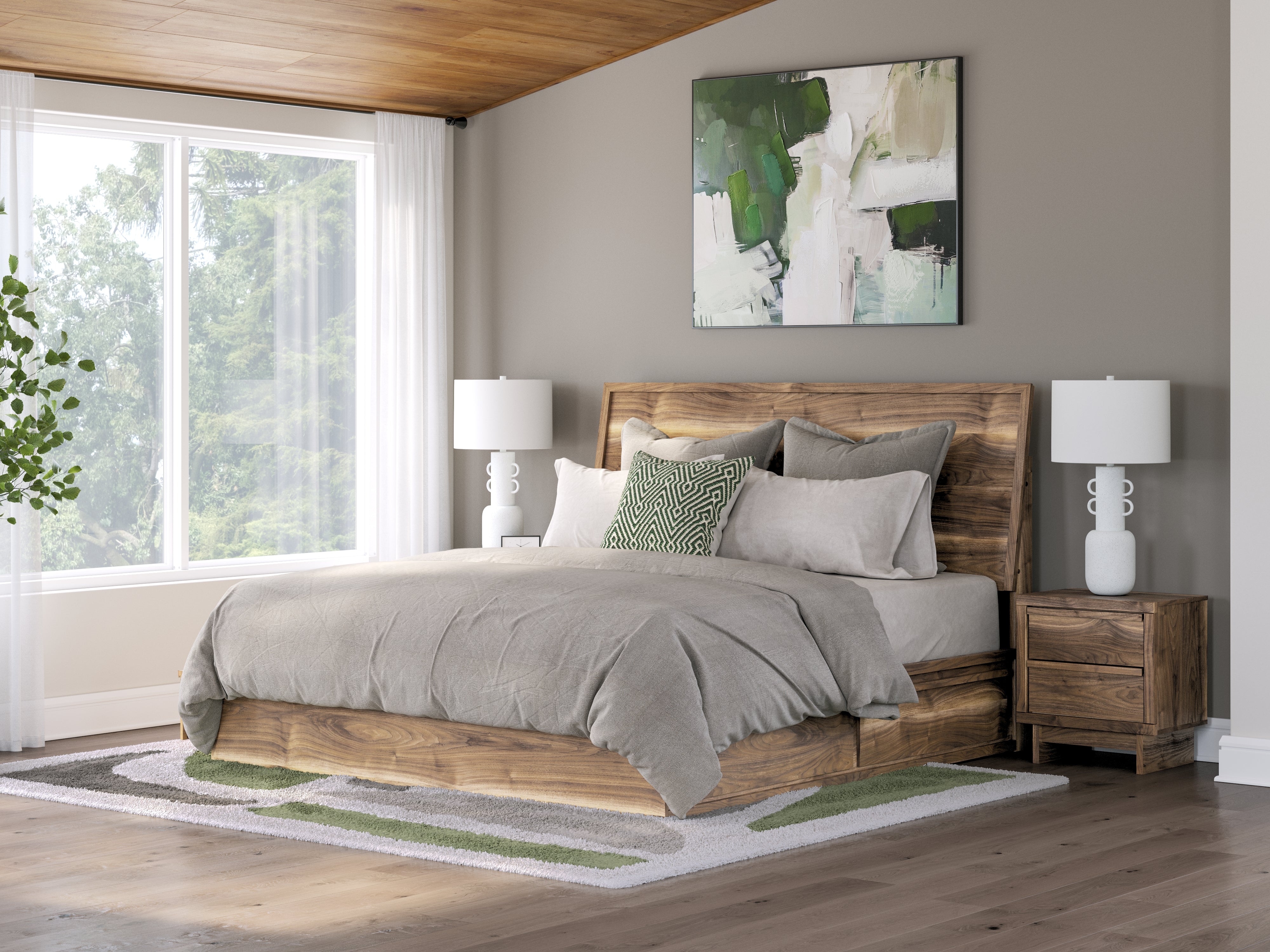 Chirason King Panel Bed with Storage