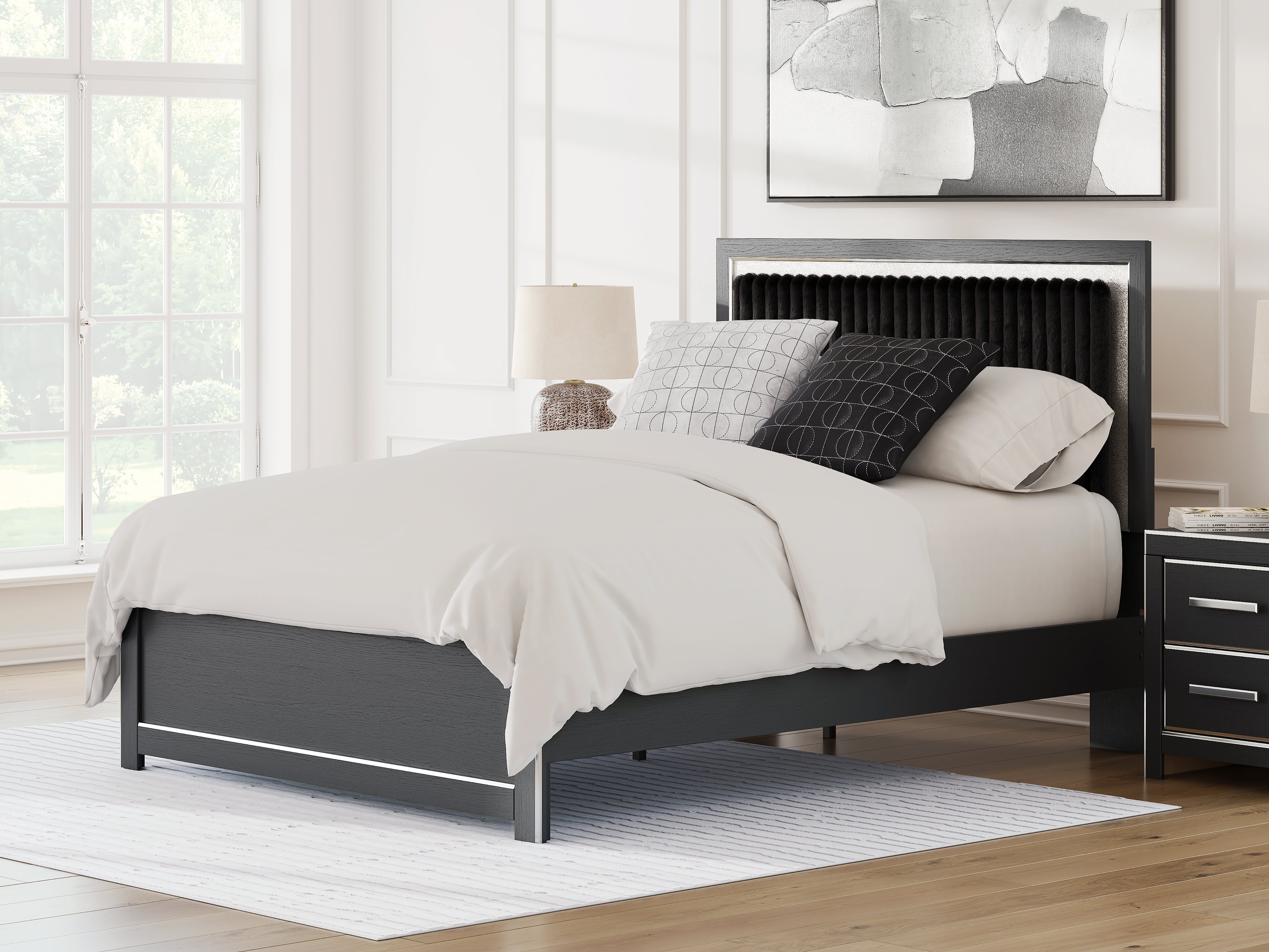 Zuraleus Queen Upholstered Panel Platform Bed