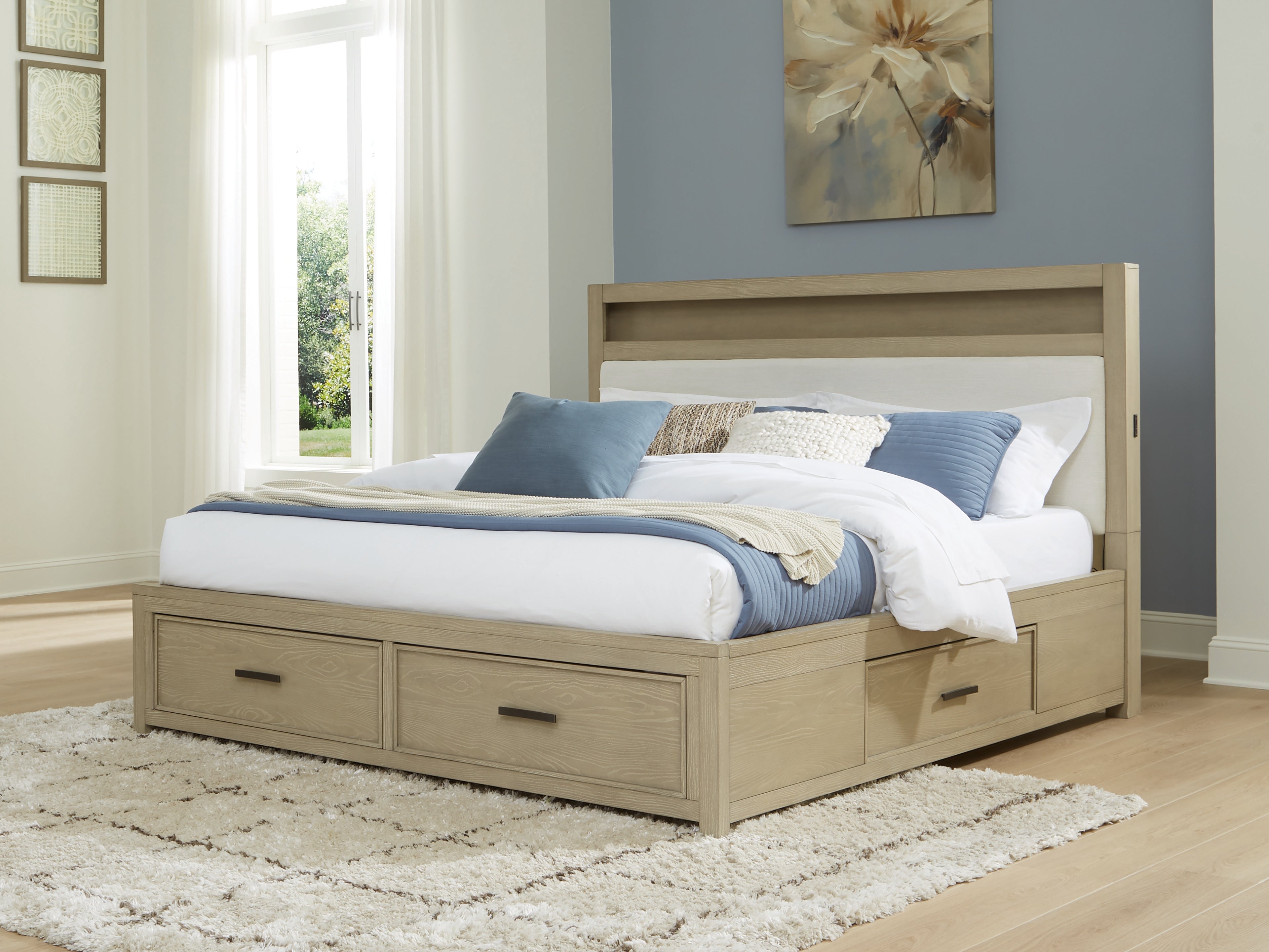 Calmoro California King Bookcase Bed