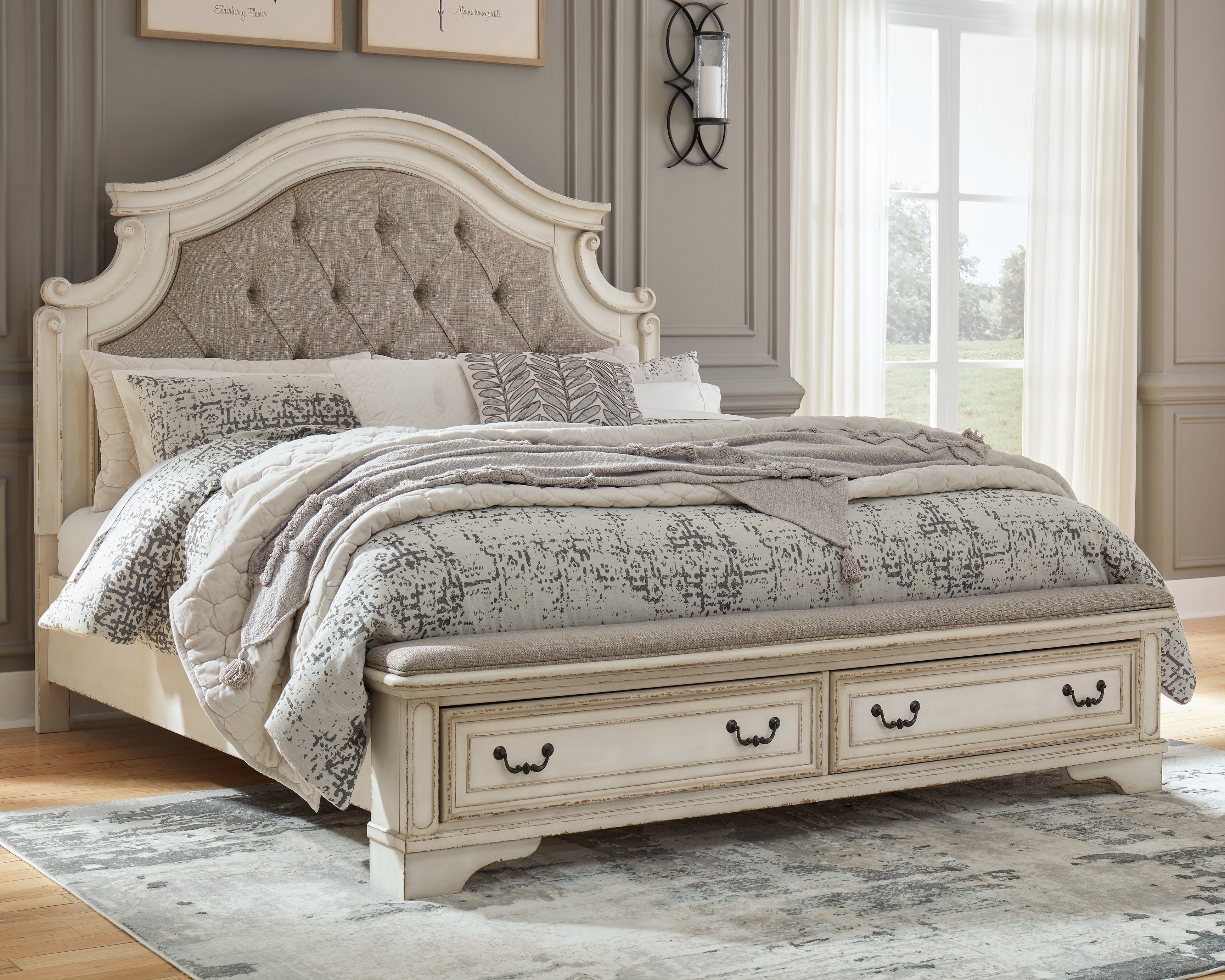 Realyn King Upholstered Storage Bed