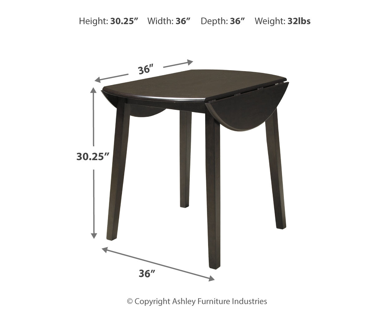 Hammis Dining Drop Leaf Table