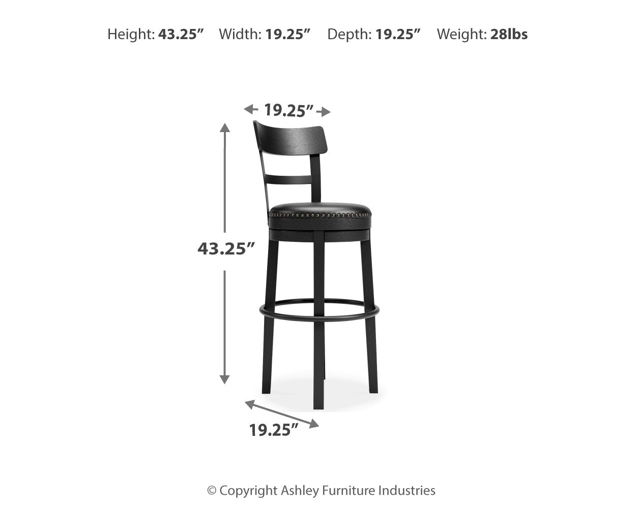 Valebeck Bar Height Bar Stool