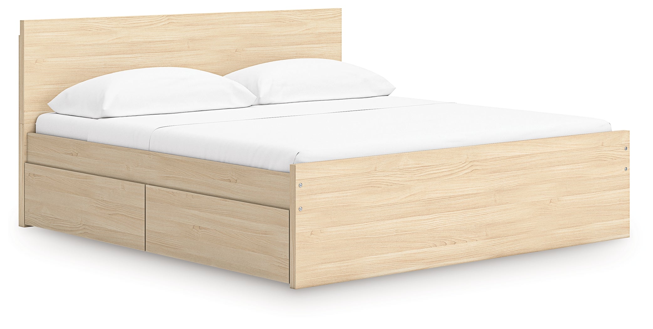 Onita King Panel Platform Bed with 2 Side Storage