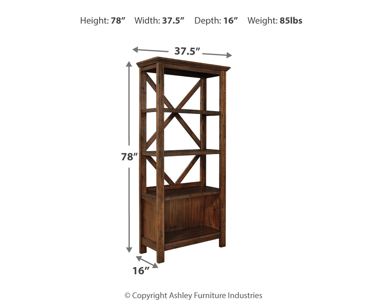 Baldridge 75\" Bookcase