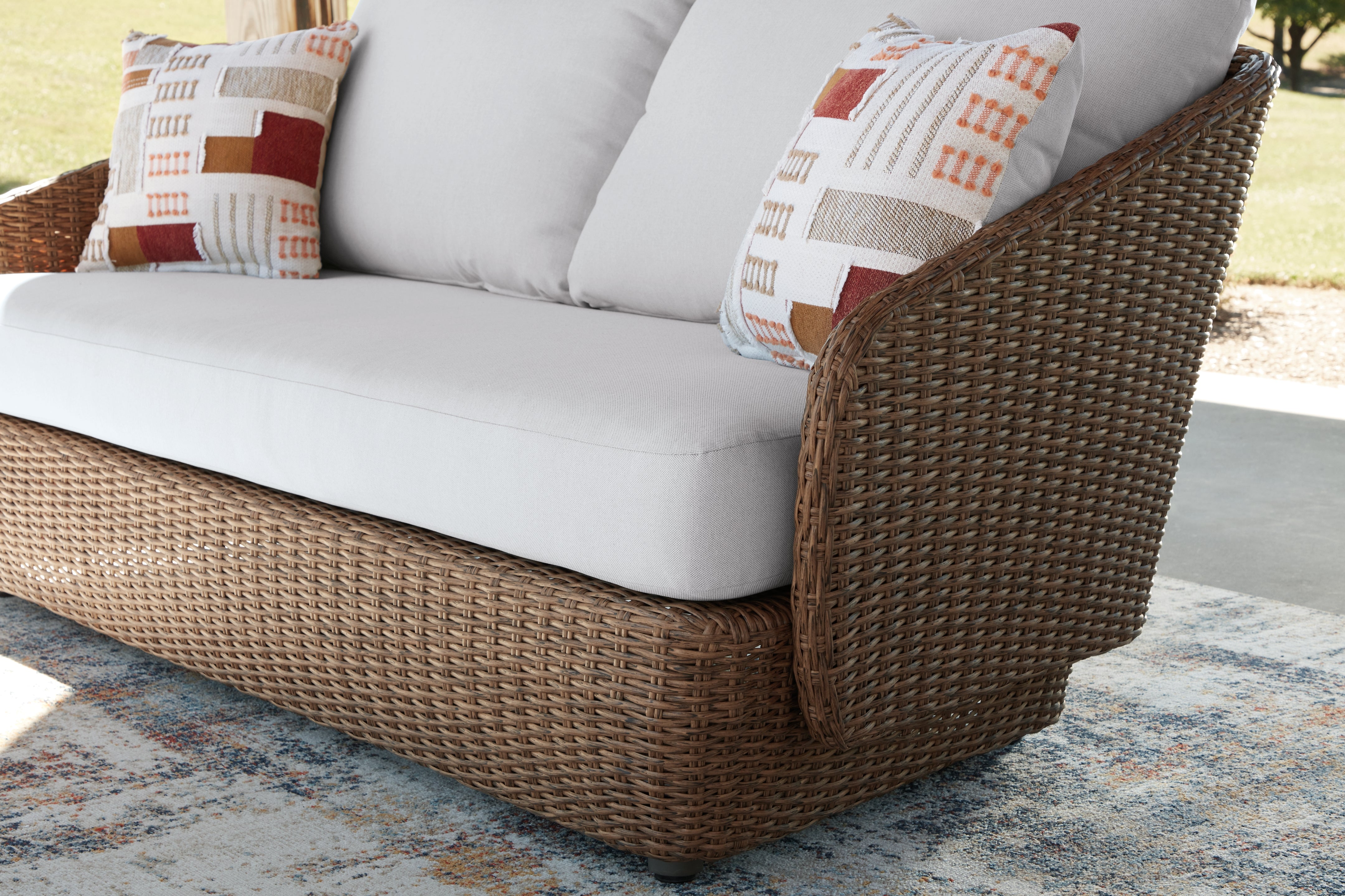 Double Point Outdoor Loveseat/2 Swivel Chairs (Set of 3)