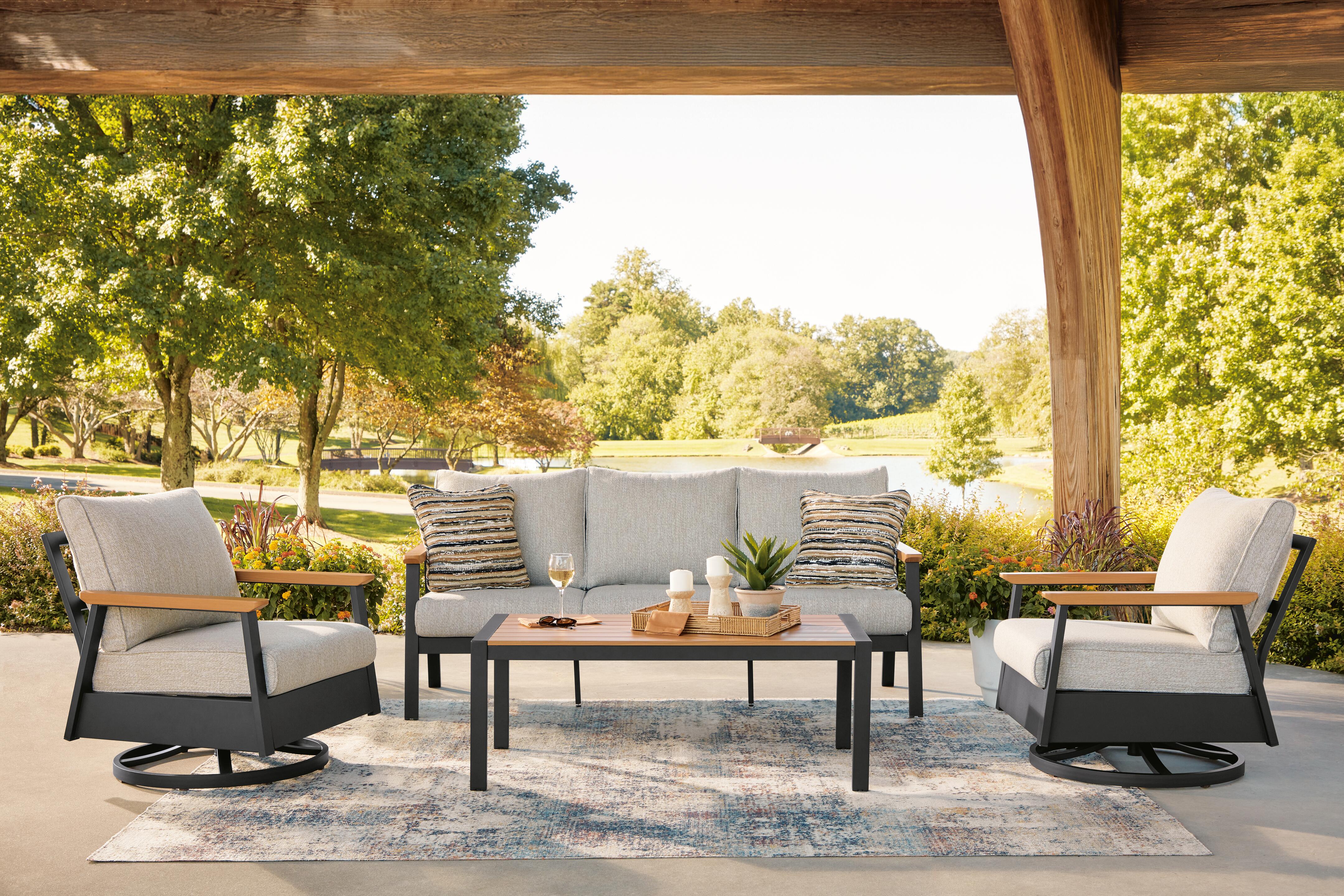 Carmel Highlands Outdoor Sofa/Chairs/Table (Set of 4)