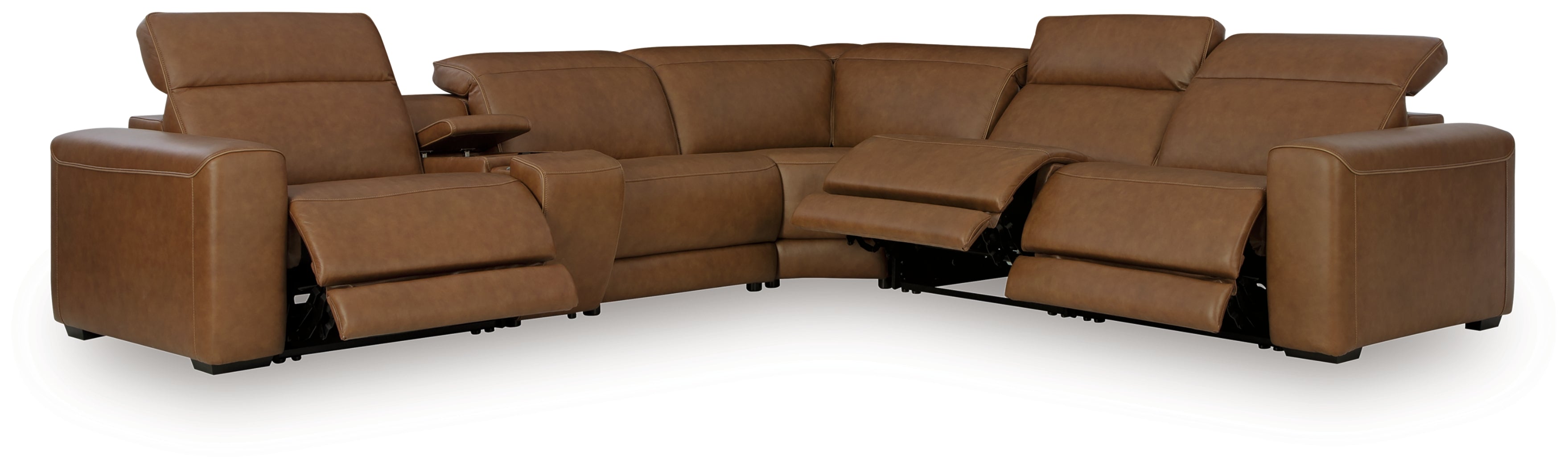Magic Man 6-Piece Power Reclining Sectional with Console