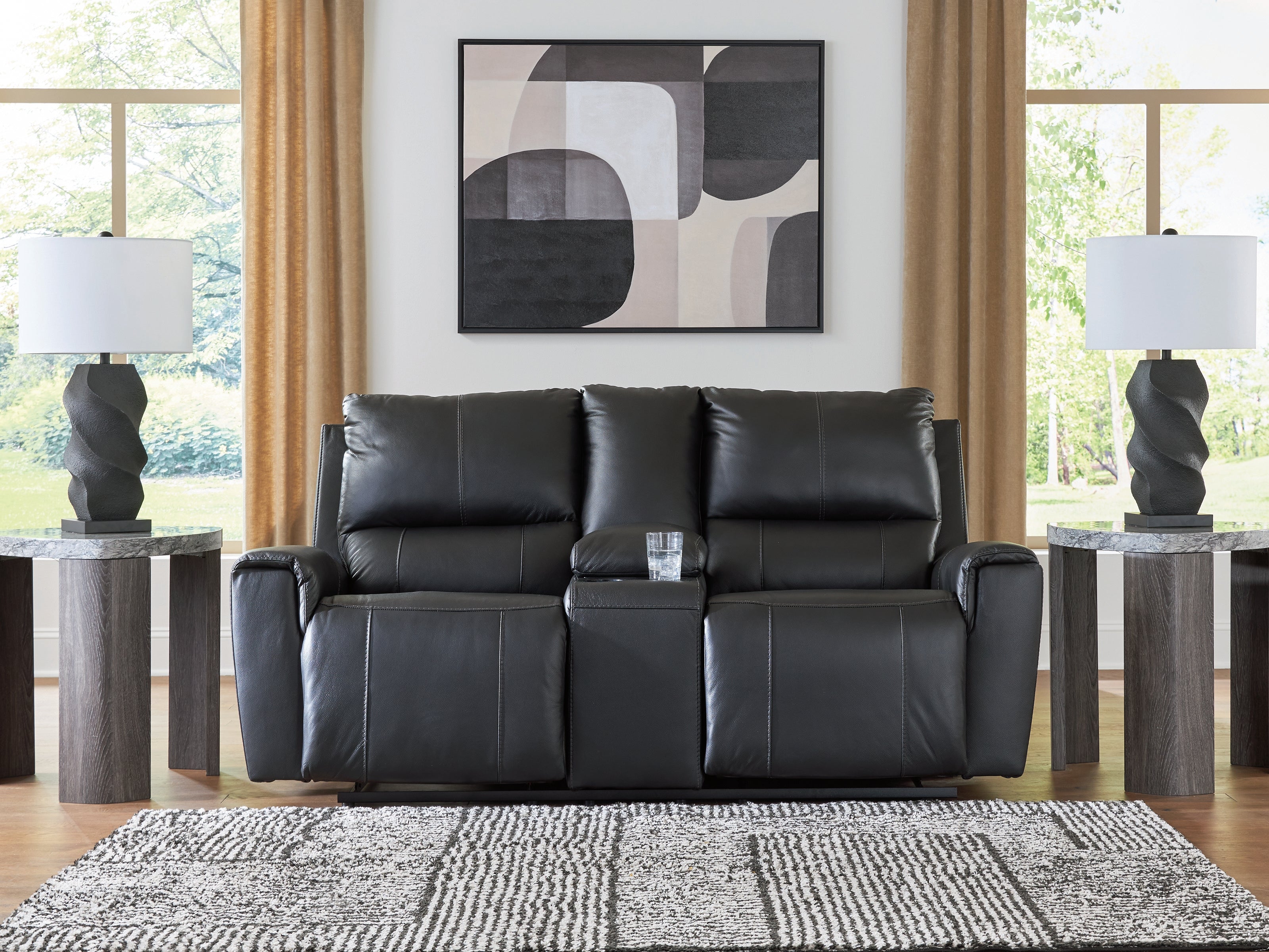 Glossmore Reclining Loveseat with Console