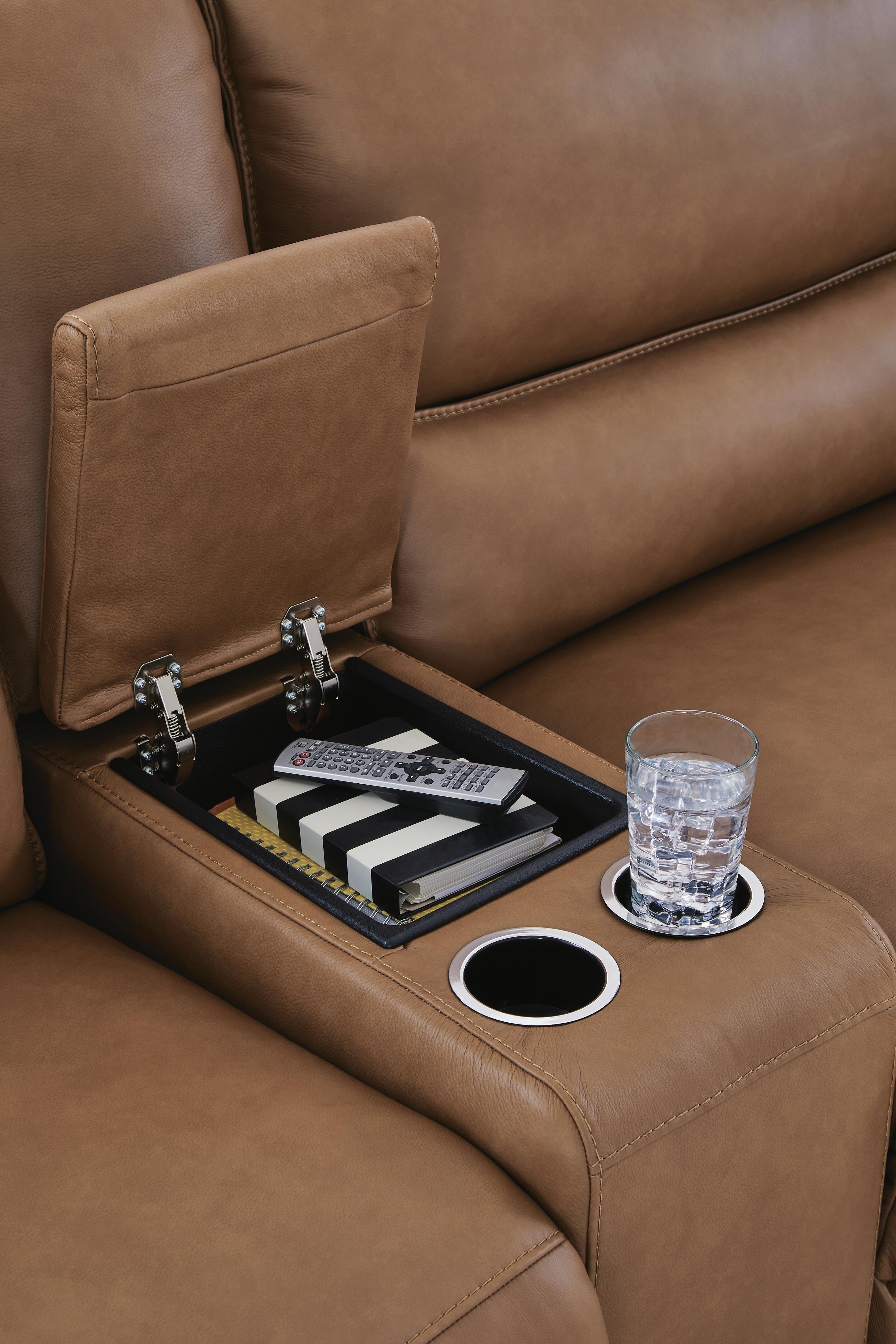DeepWakes 7-Piece Reclining Sectional with Chaise and Storage Consoles