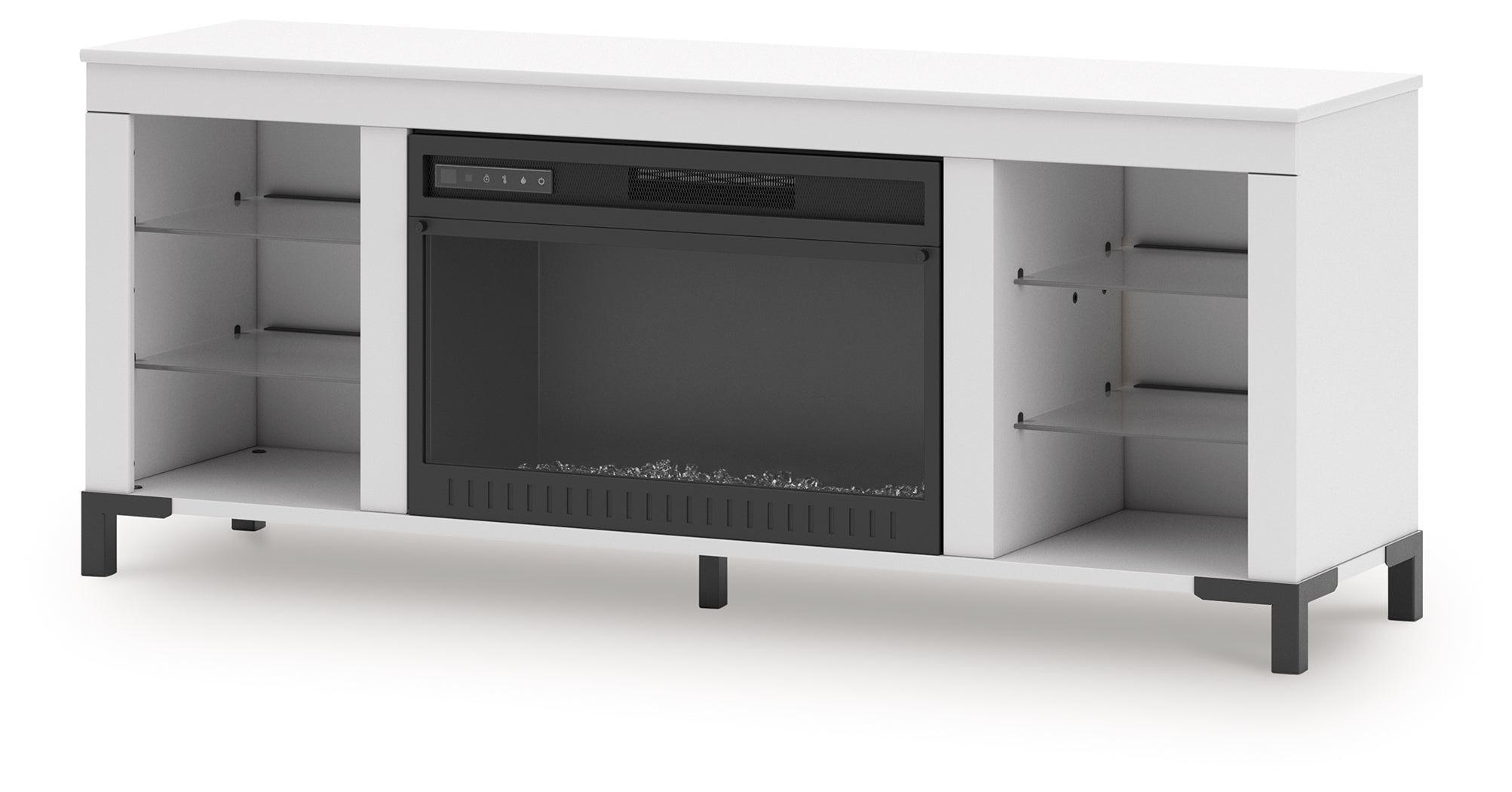 Brollevi 60\" TV Stand with Electric Fireplace