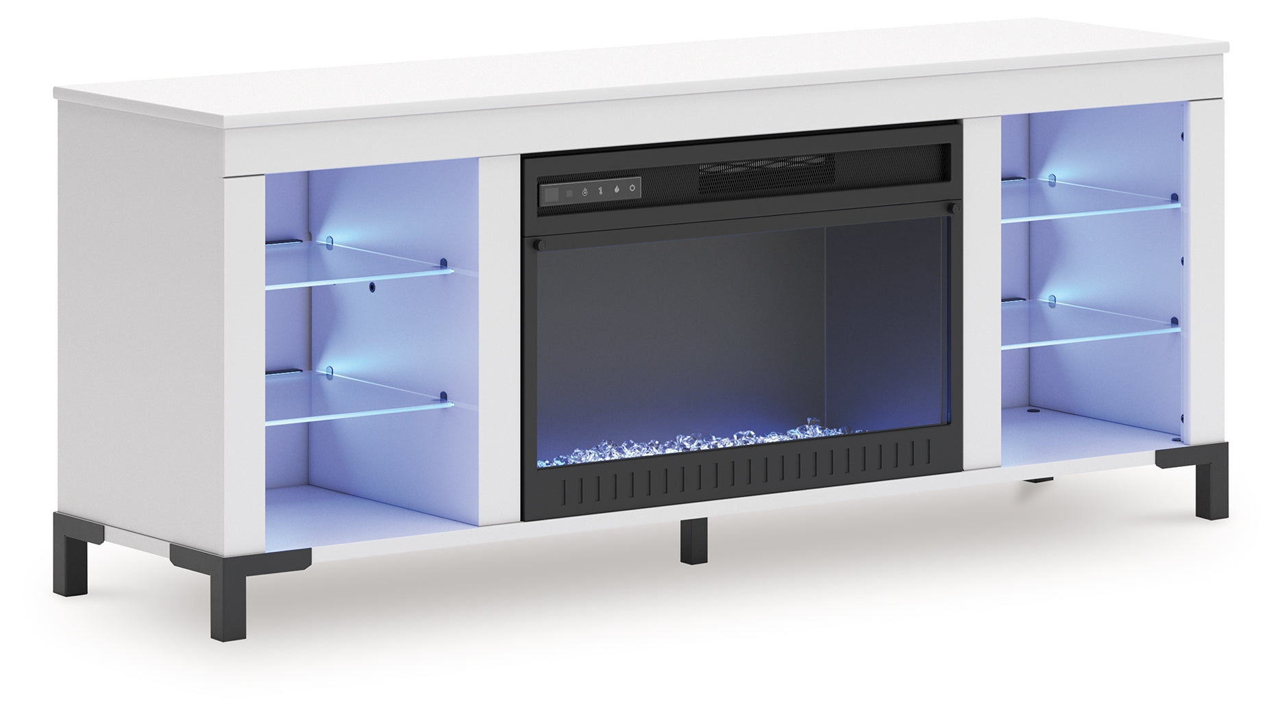 Brollevi 60\" TV Stand with Electric Fireplace