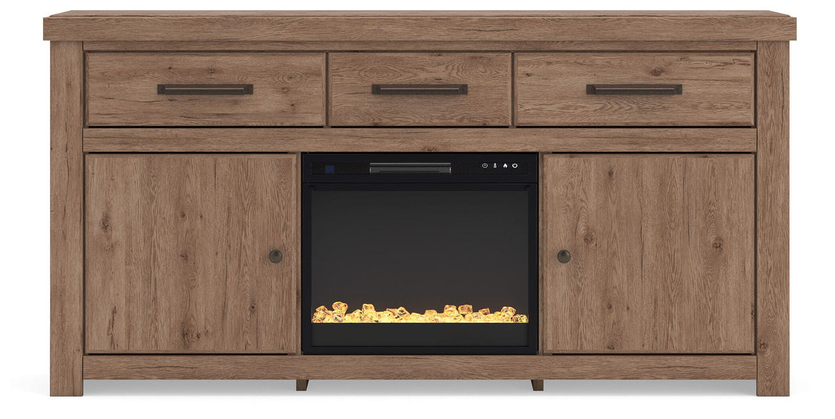 Garistyn 73\" TV Stand with Electric Fireplace