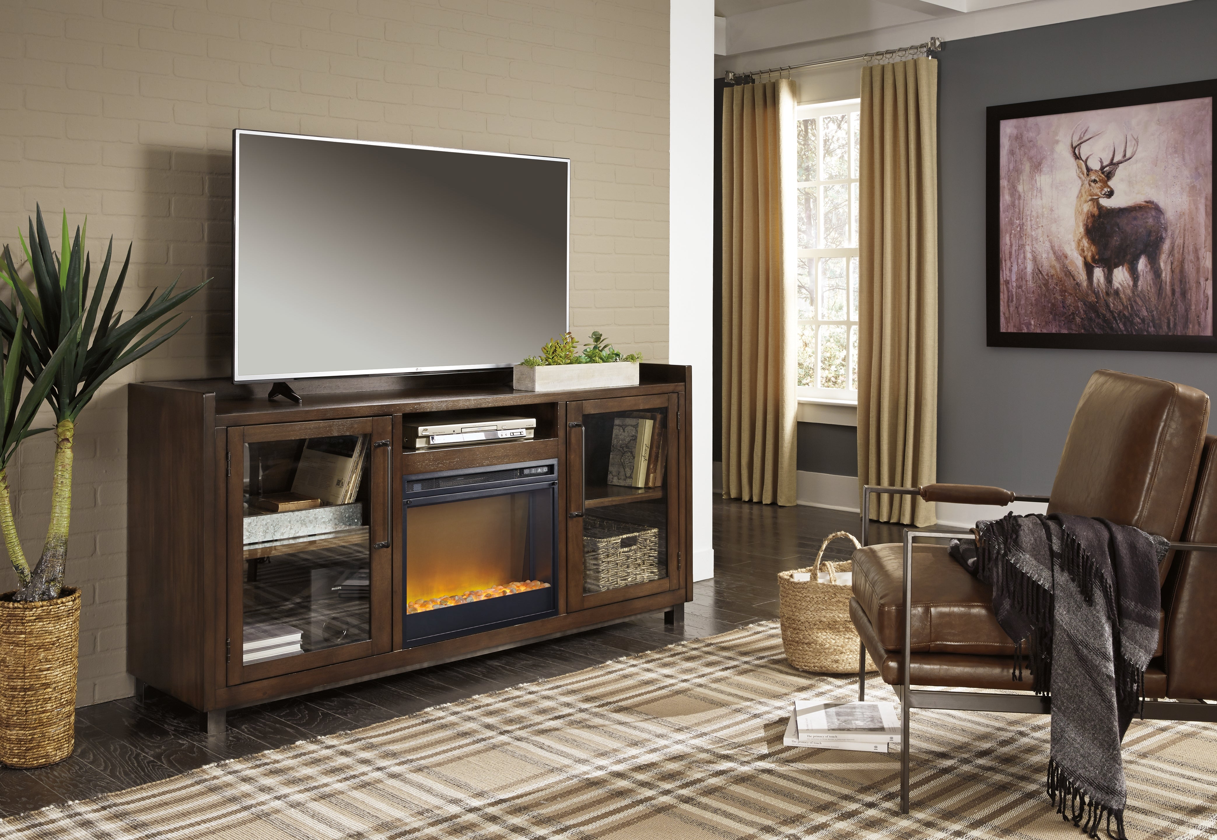 Starmore 70\" TV Stand with Electric Fireplace
