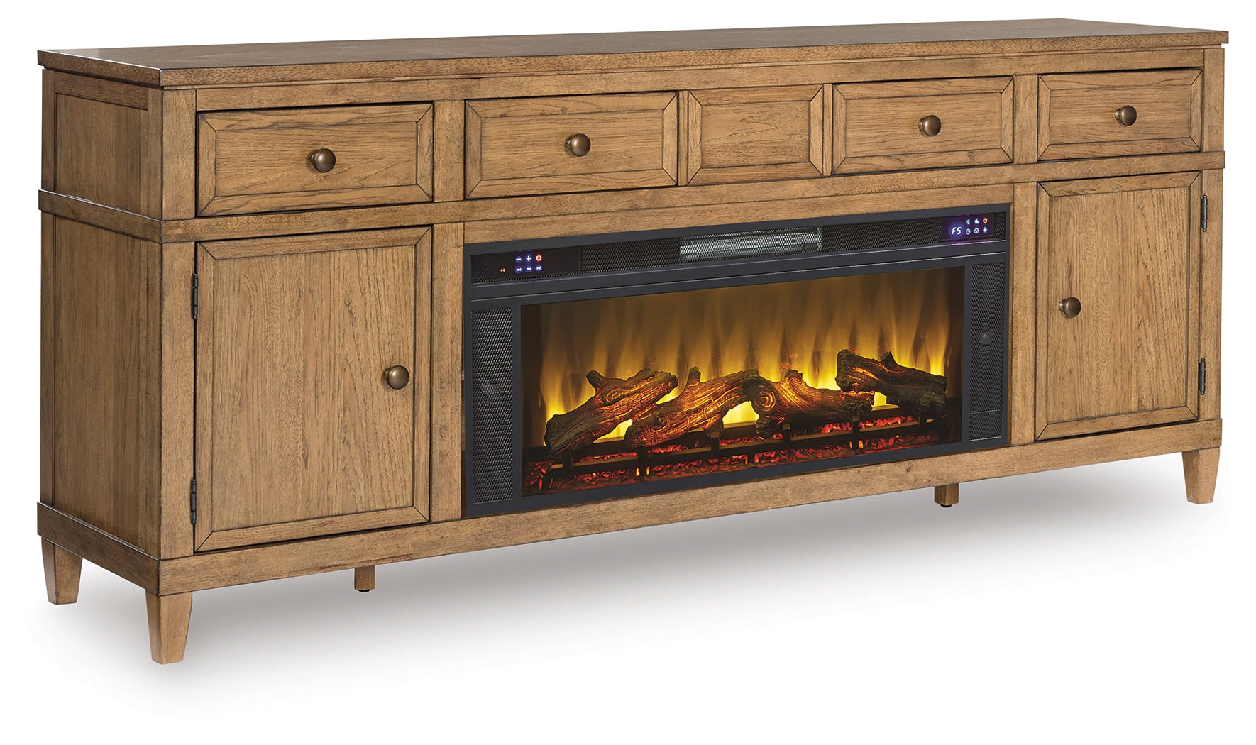 Sharlance 81\" TV Stand with Electric Fireplace