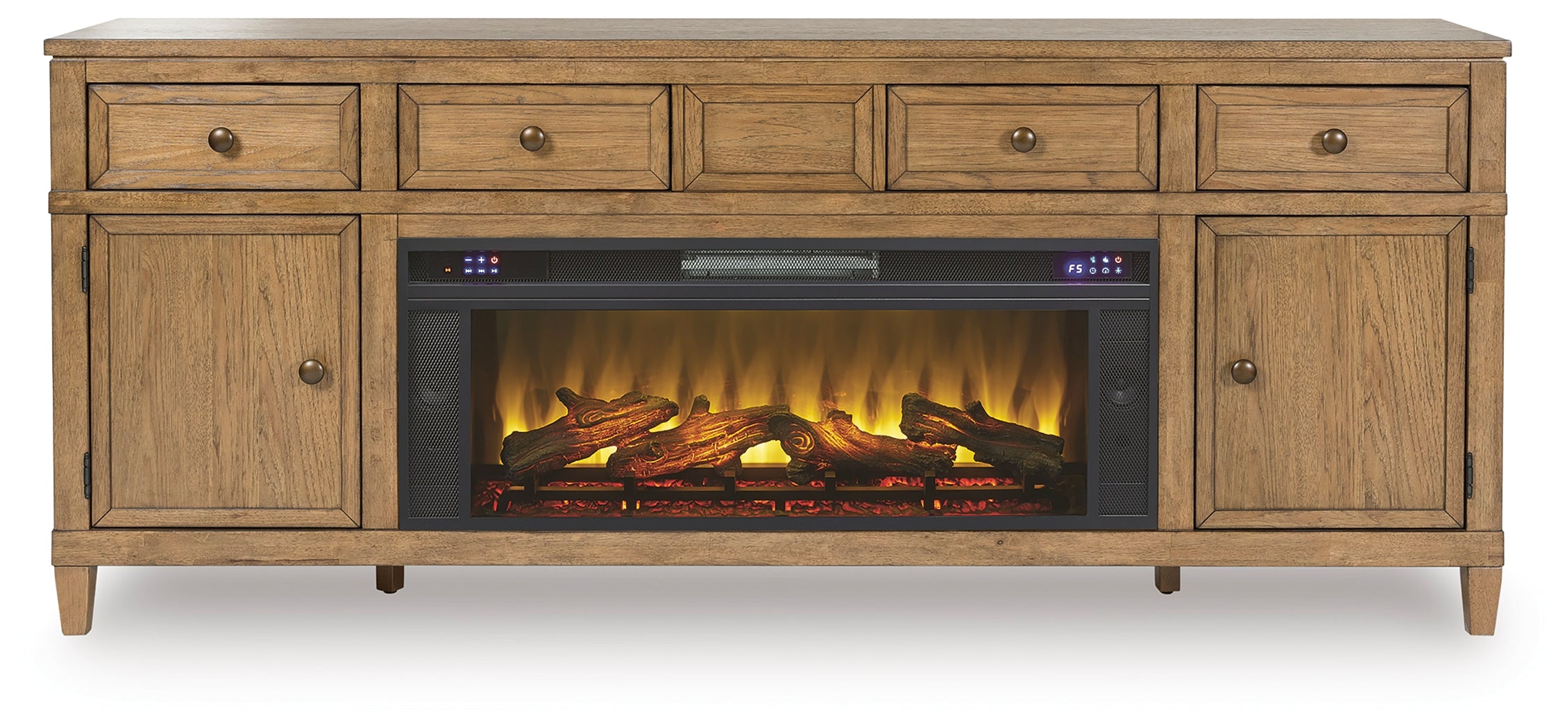 Sharlance 81\" TV Stand with Electric Fireplace