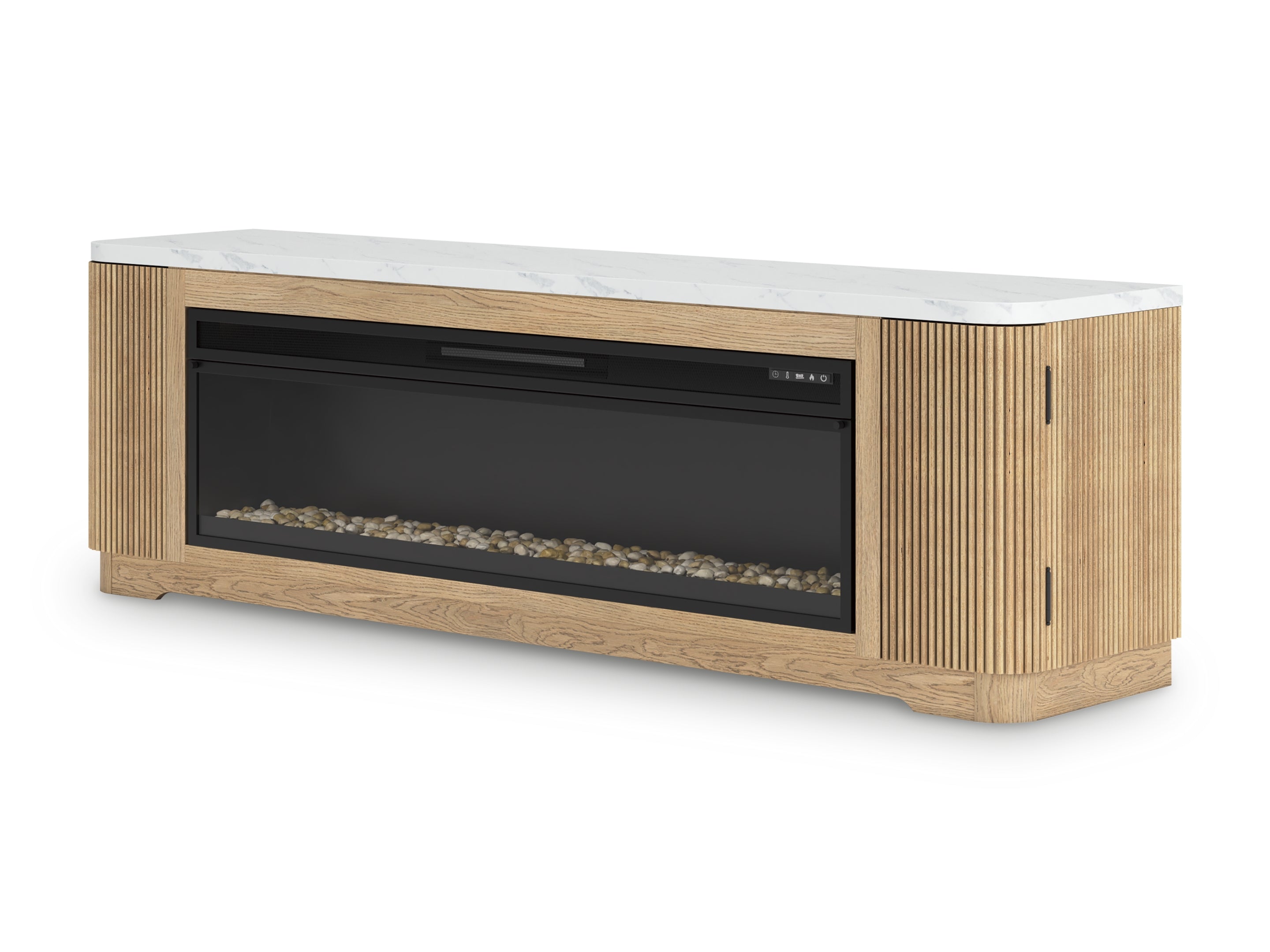 Camdill 80\" TV Stand with Electric Fireplace