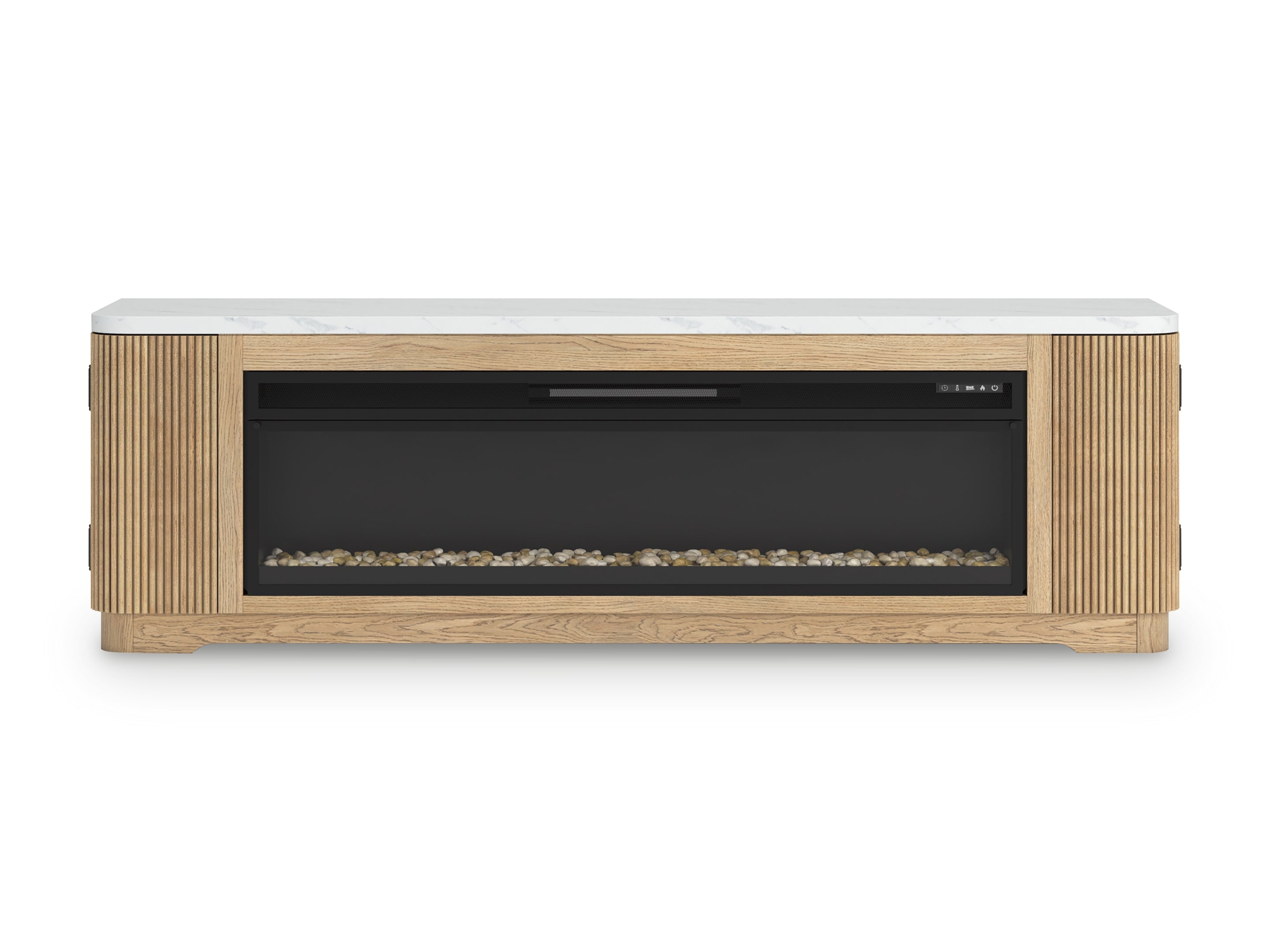 Camdill 80\" TV Stand with Electric Fireplace