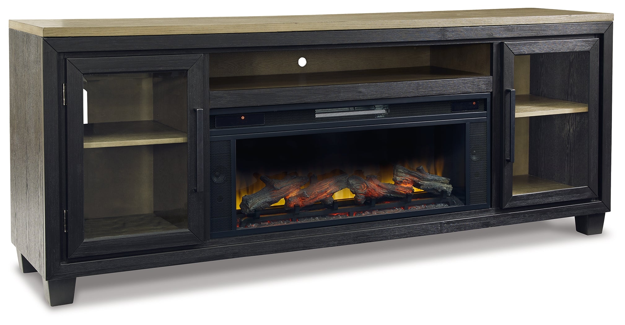 Foyland 83\" TV Stand with Electric Fireplace