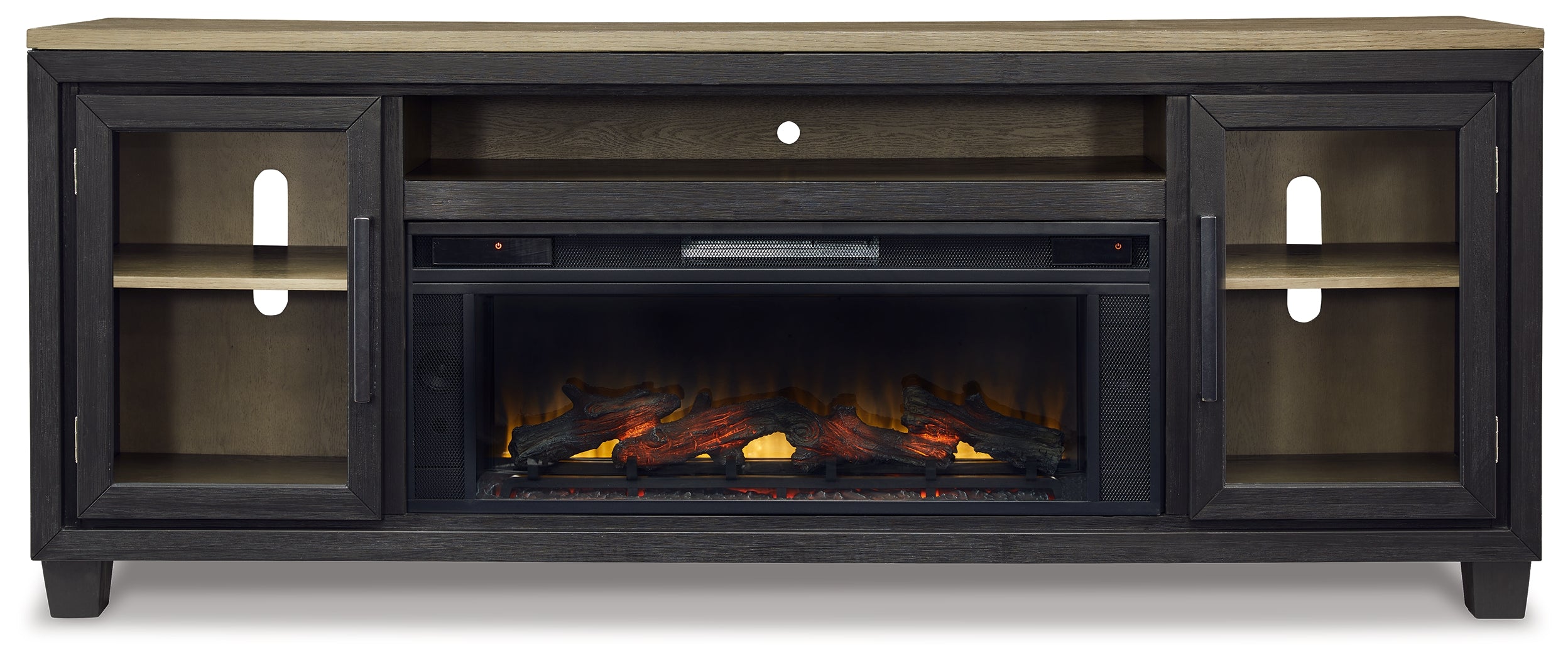 Foyland 83\" TV Stand with Electric Fireplace