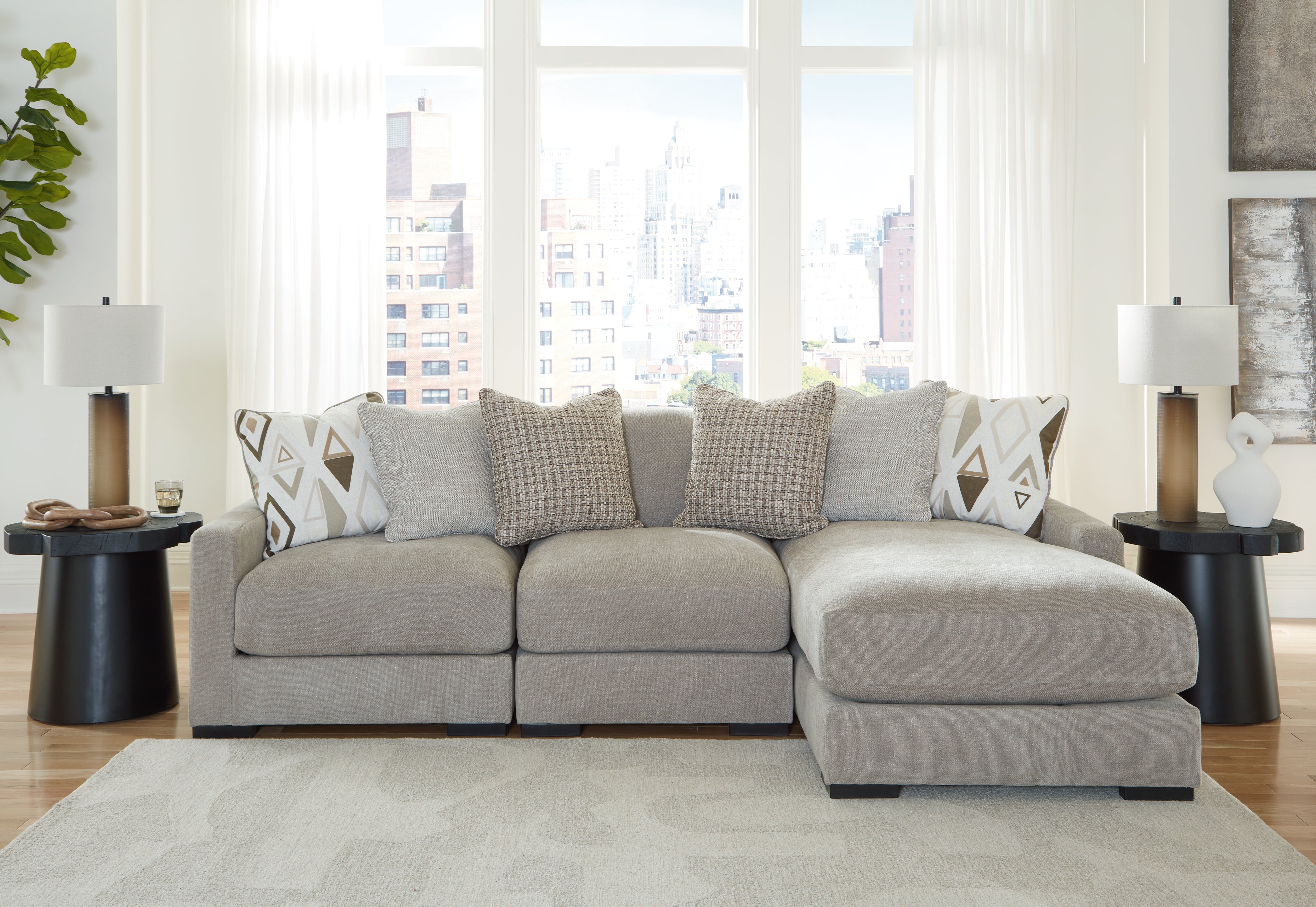 Aslan Court 3-Piece Sofa Sectional with Chaise