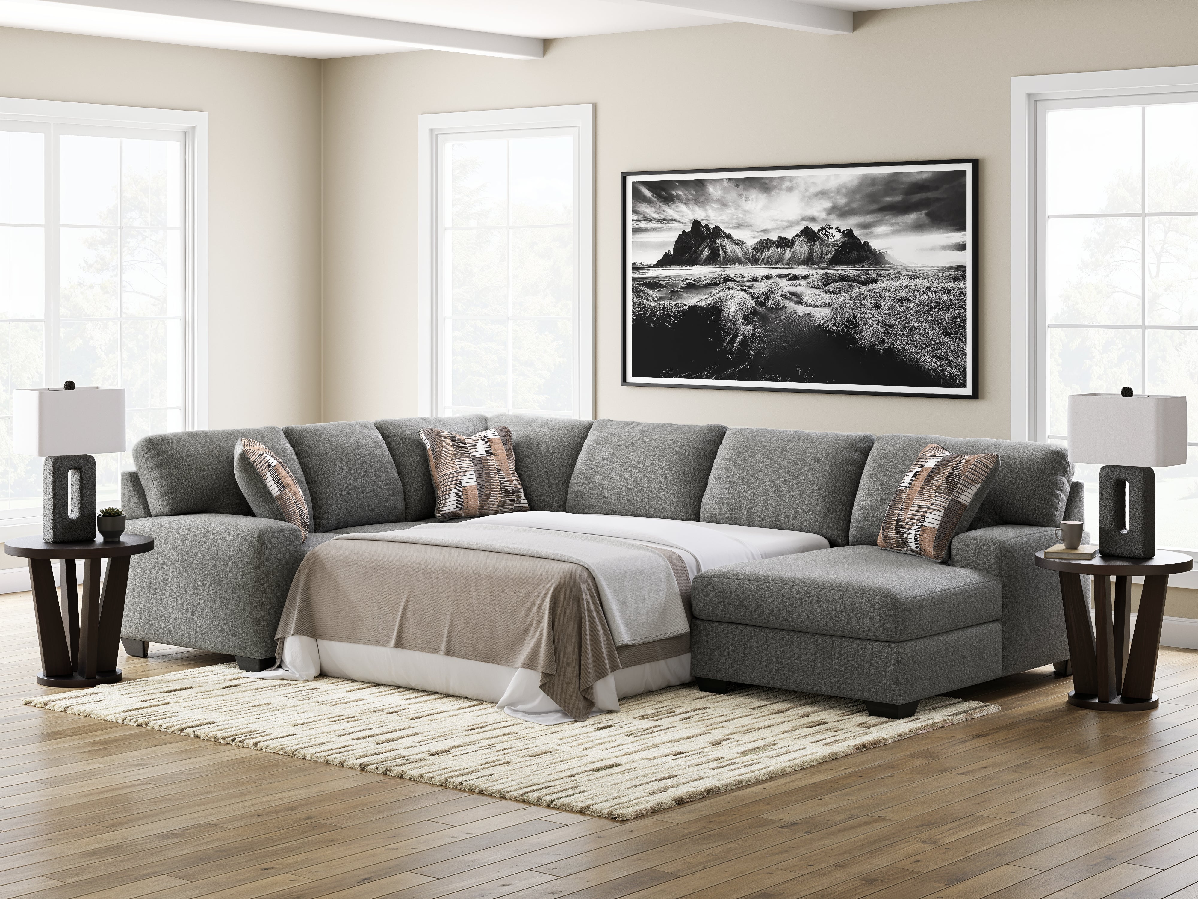 Clarington 3-Piece Sleeper Sectional with Chaise