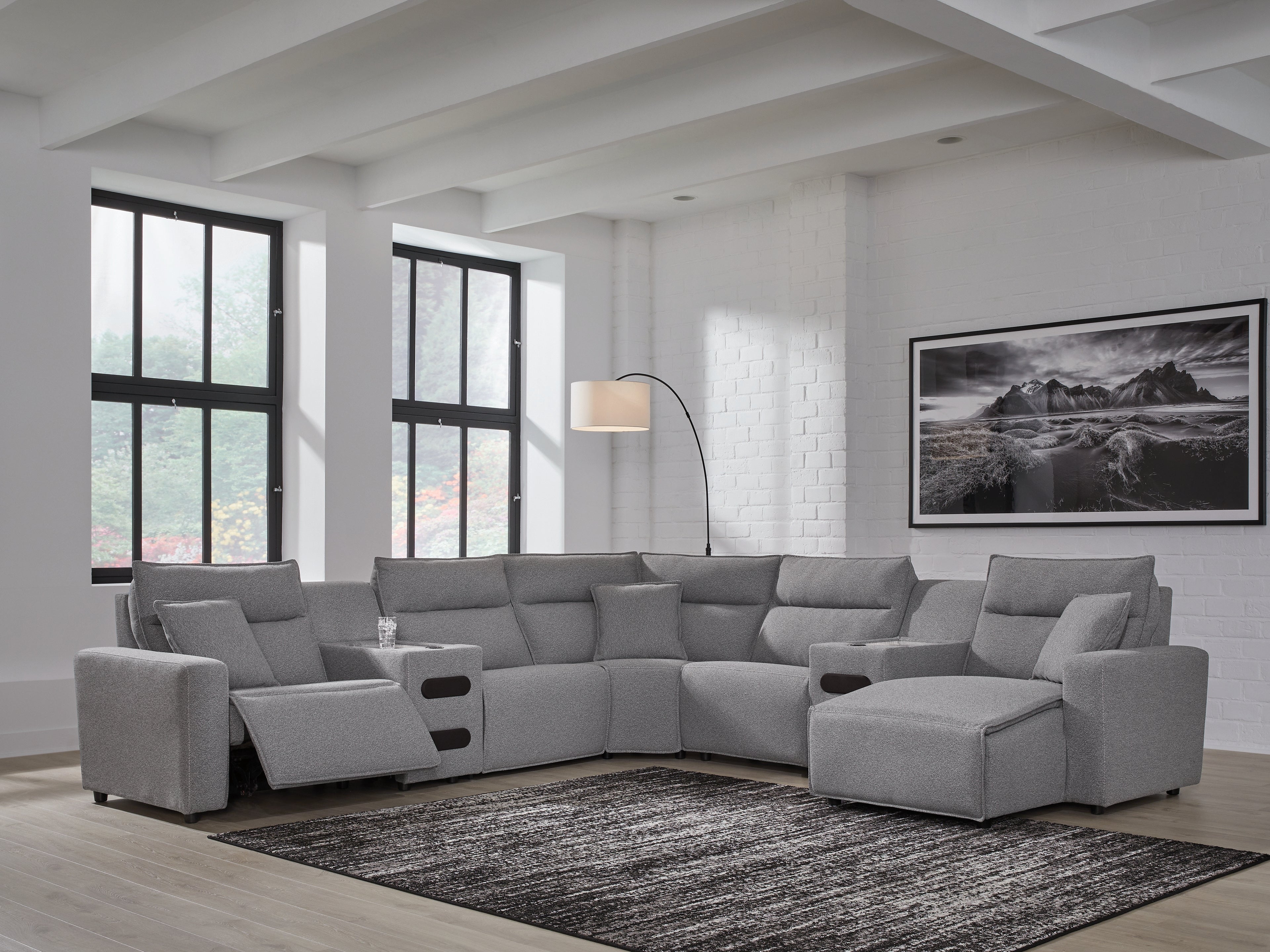 Modmax II 7-Piece Power Reclining Sectional with Chaise and Audio Consoles