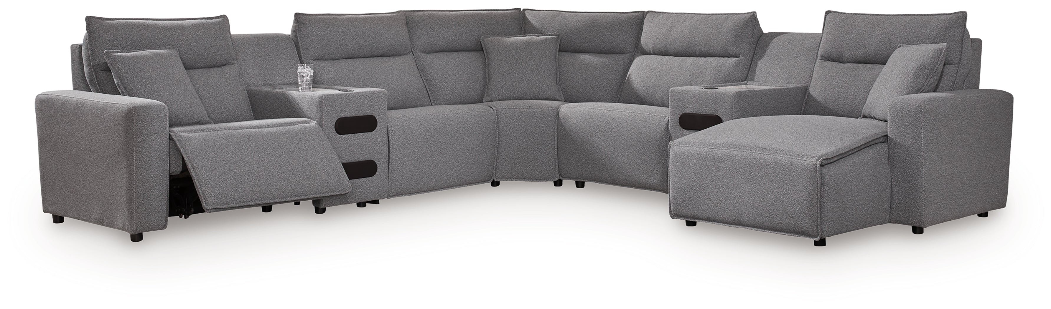 Modmax II 7-Piece Power Reclining Sectional with Chaise and Audio Consoles