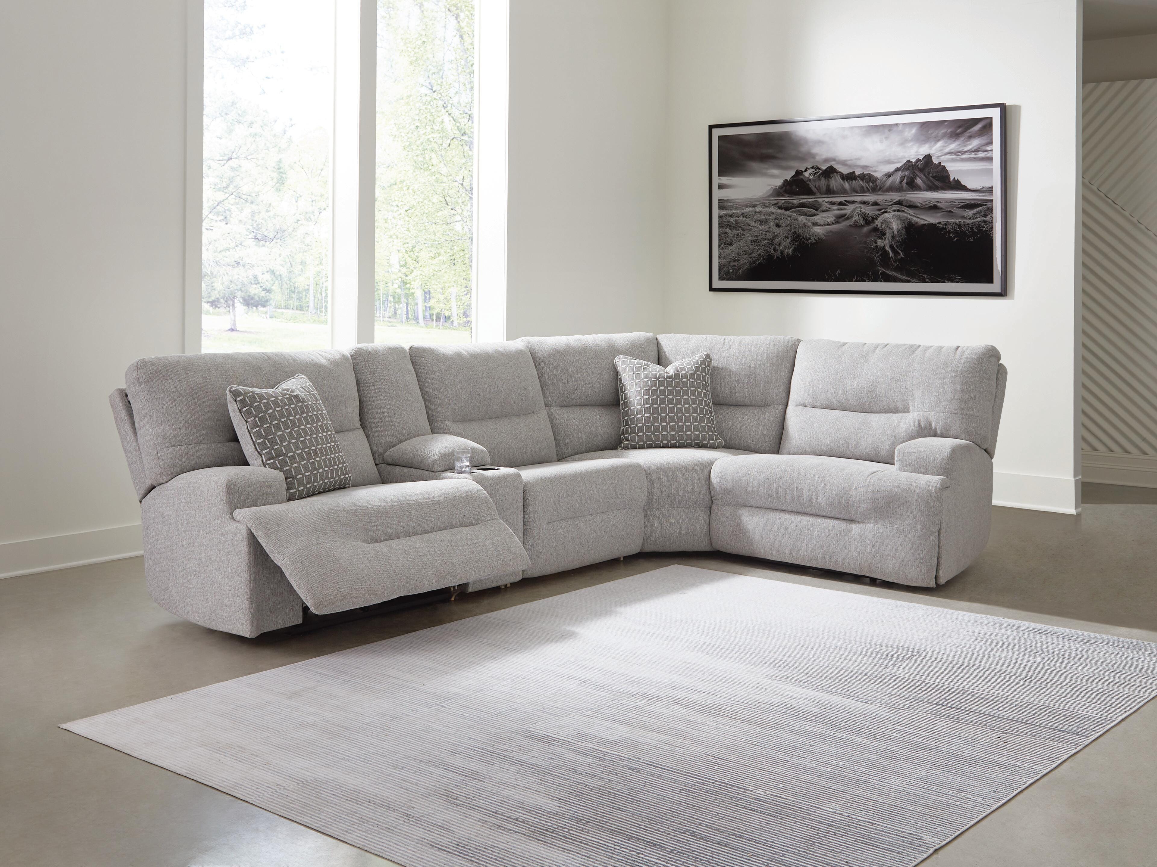Acklen Place 5-Piece Power Reclining Sectional with Storage Console
