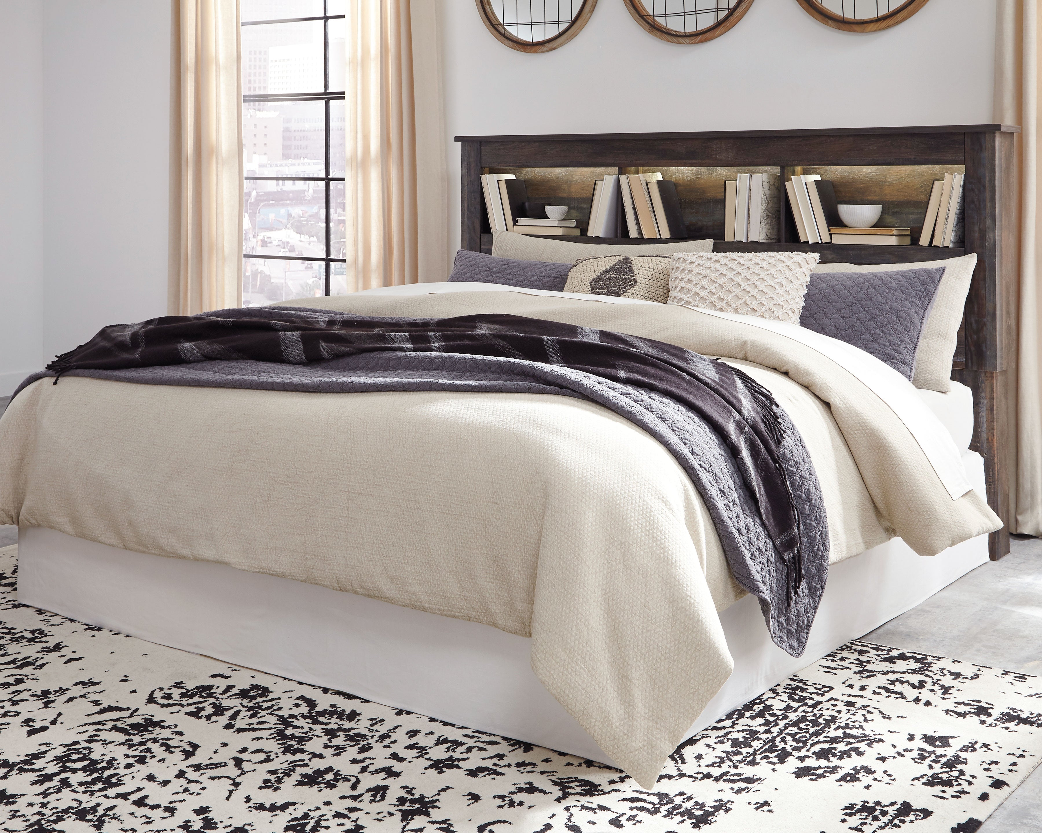 Drystan King/California King Bookcase Headboard