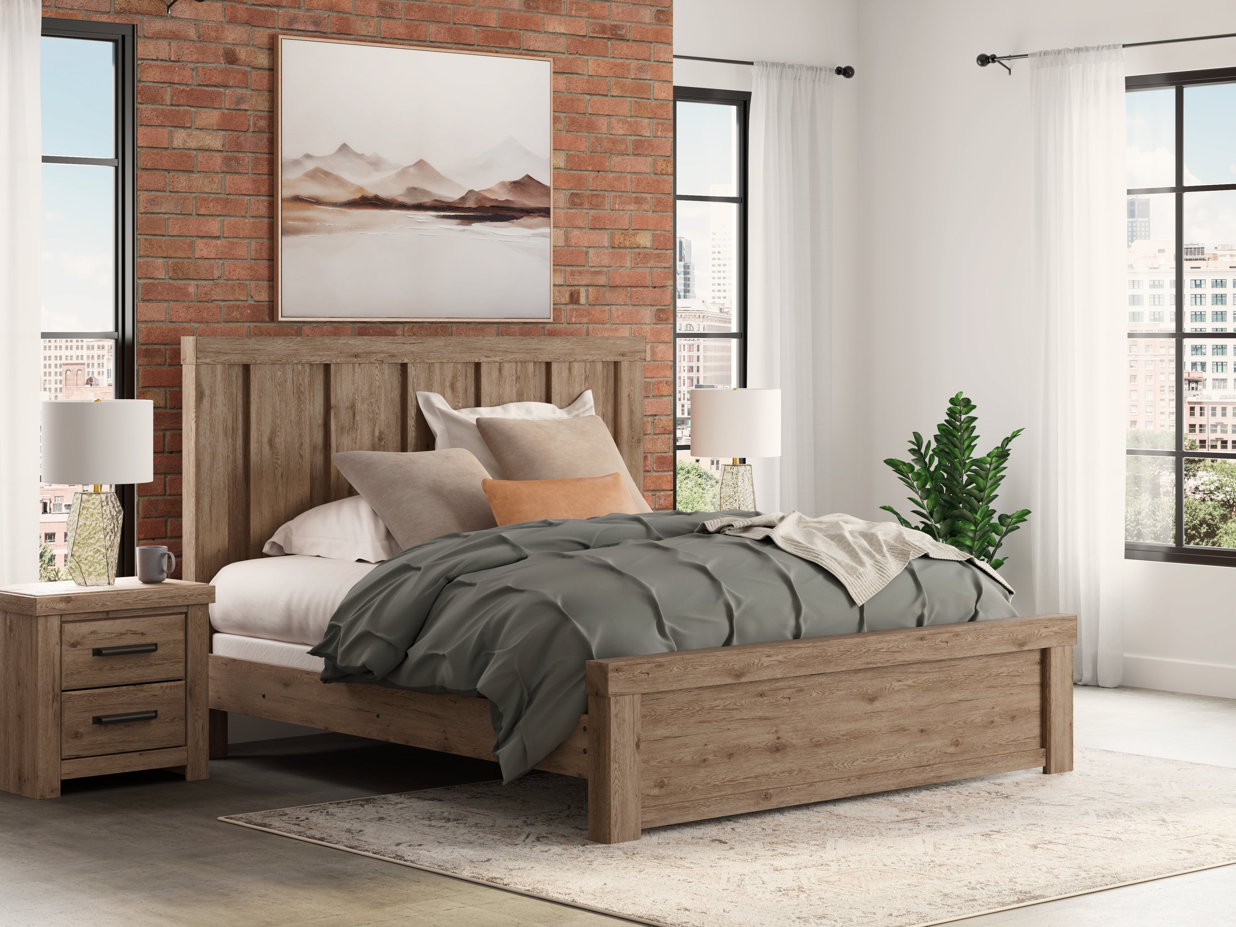 Oliandon King Panel Bed