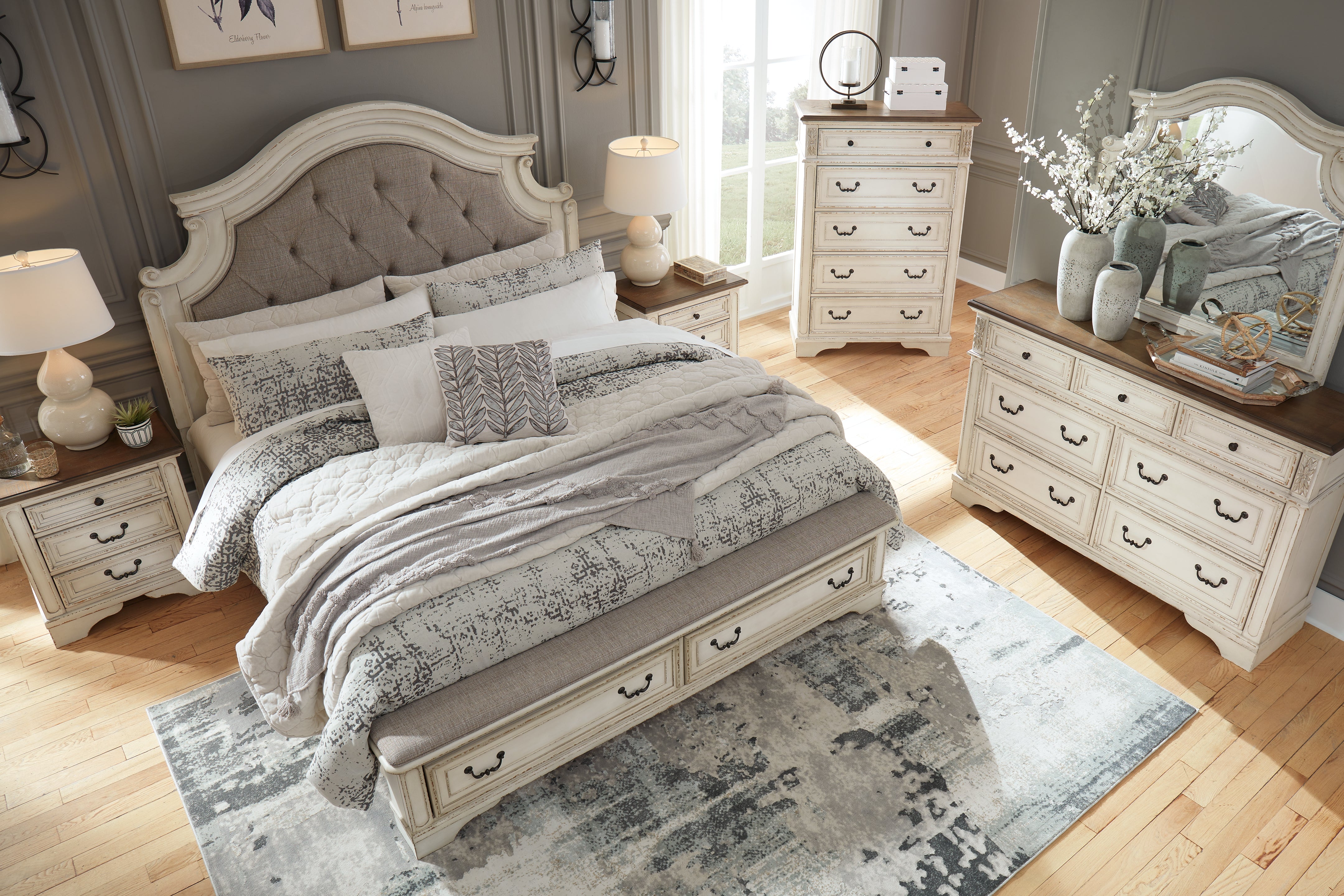 Realyn King Upholstered Storage Bed