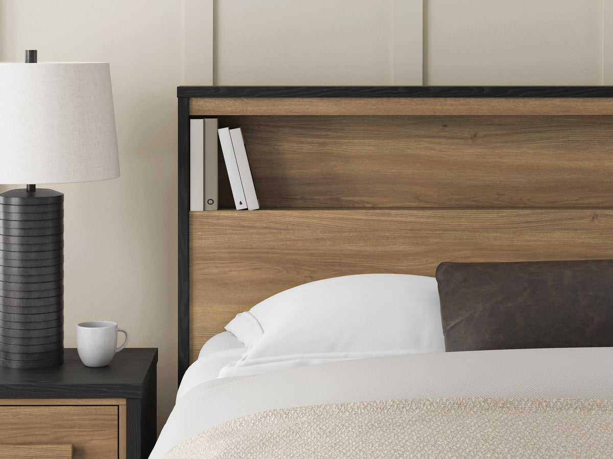 Kozmour Queen Bookcase Complete Bed Frame