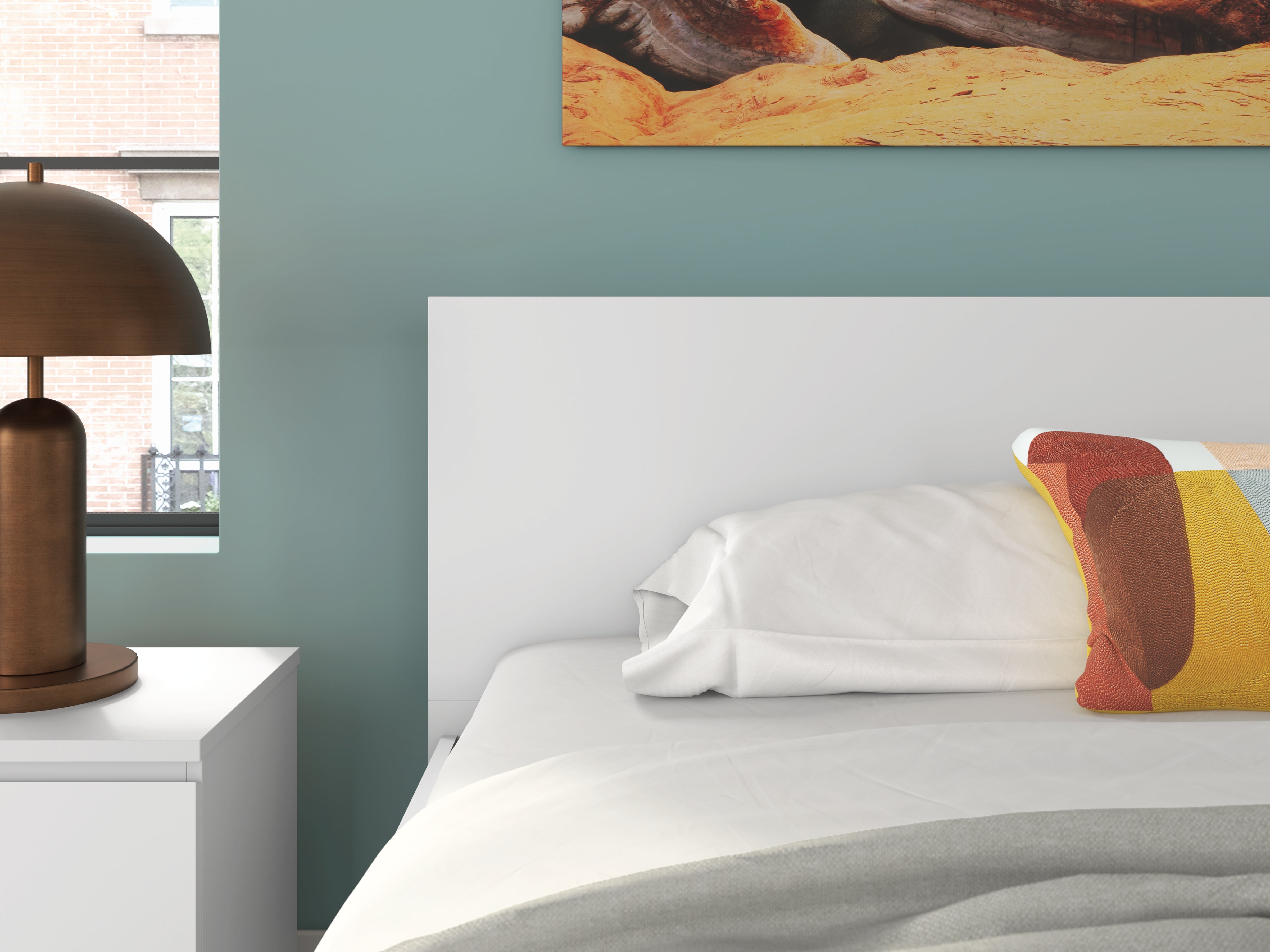 Onita King Panel Platform Bed with 2 Side Storage