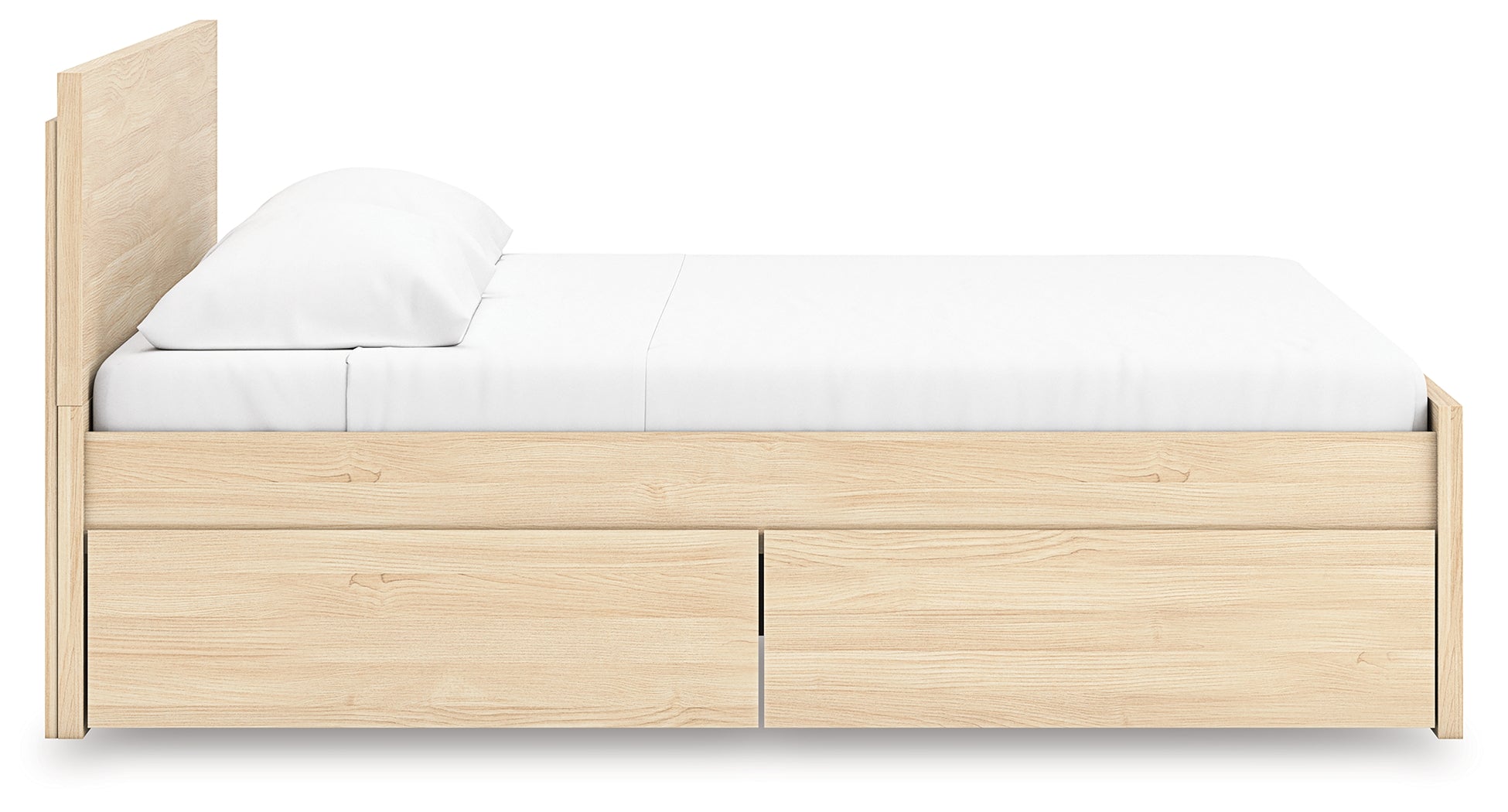 Onita King Panel Platform Bed with 1 Side Storage