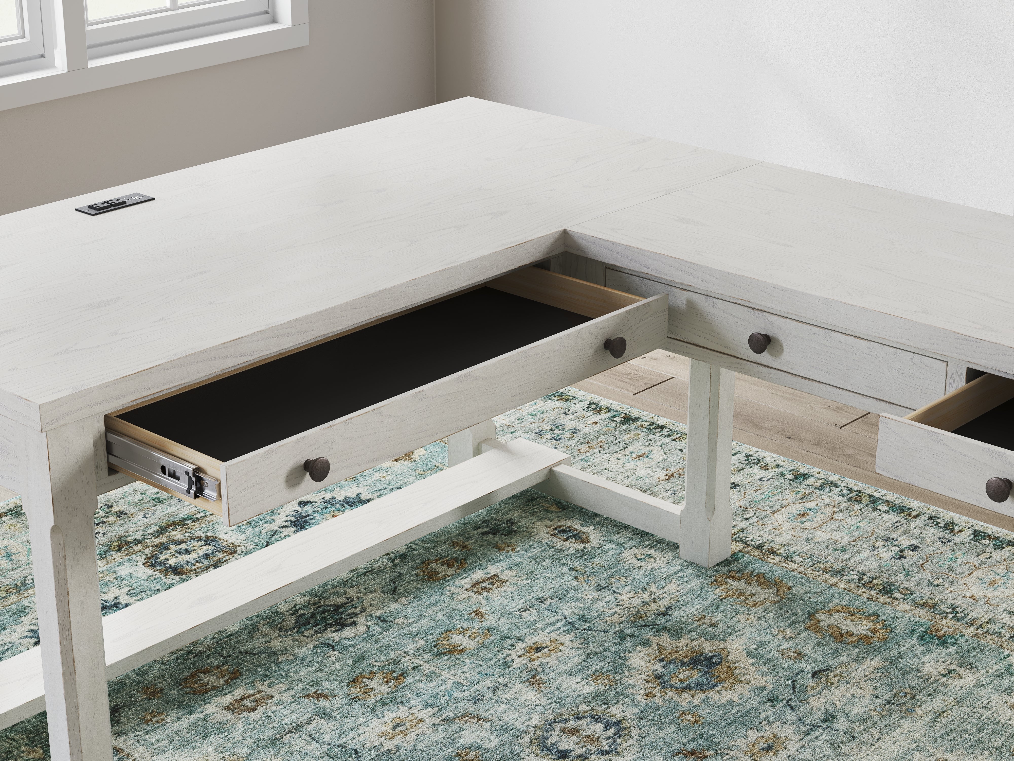 Robbinsdale L-Shaped Home Office Desk