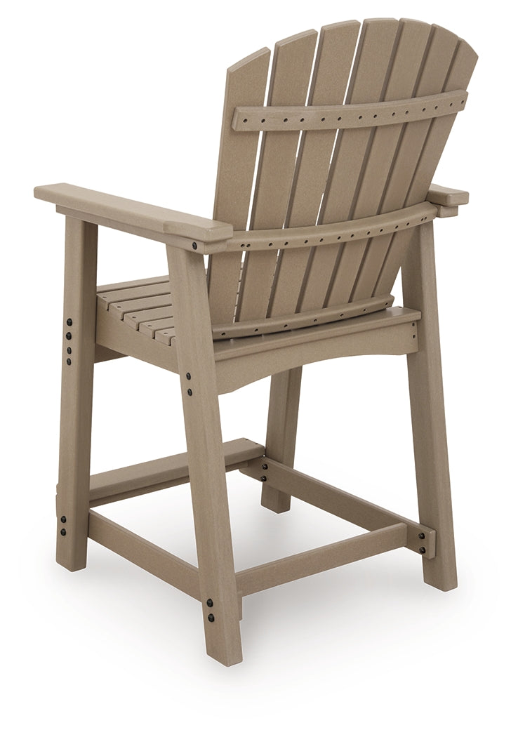 Seacliff Beach Outdoor Counter Height Bar Stool (Set of 2)