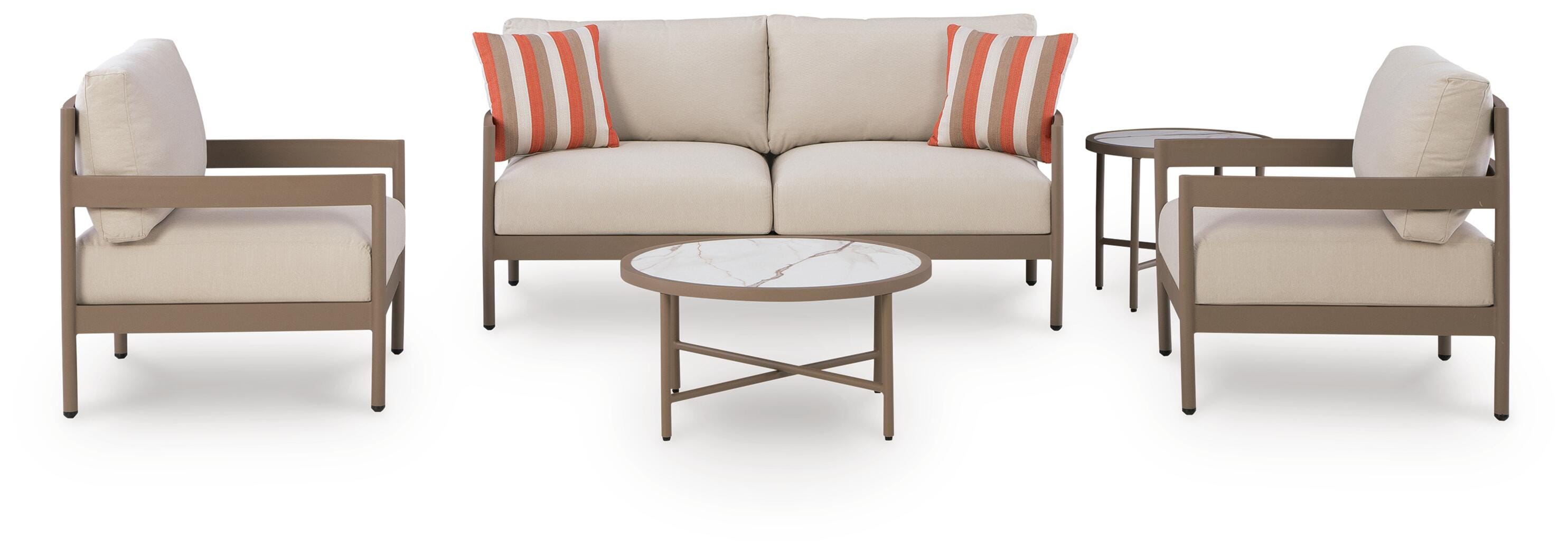 Bluff Trail Outdoor Love/Chairs/Tables Set (Set of 5)