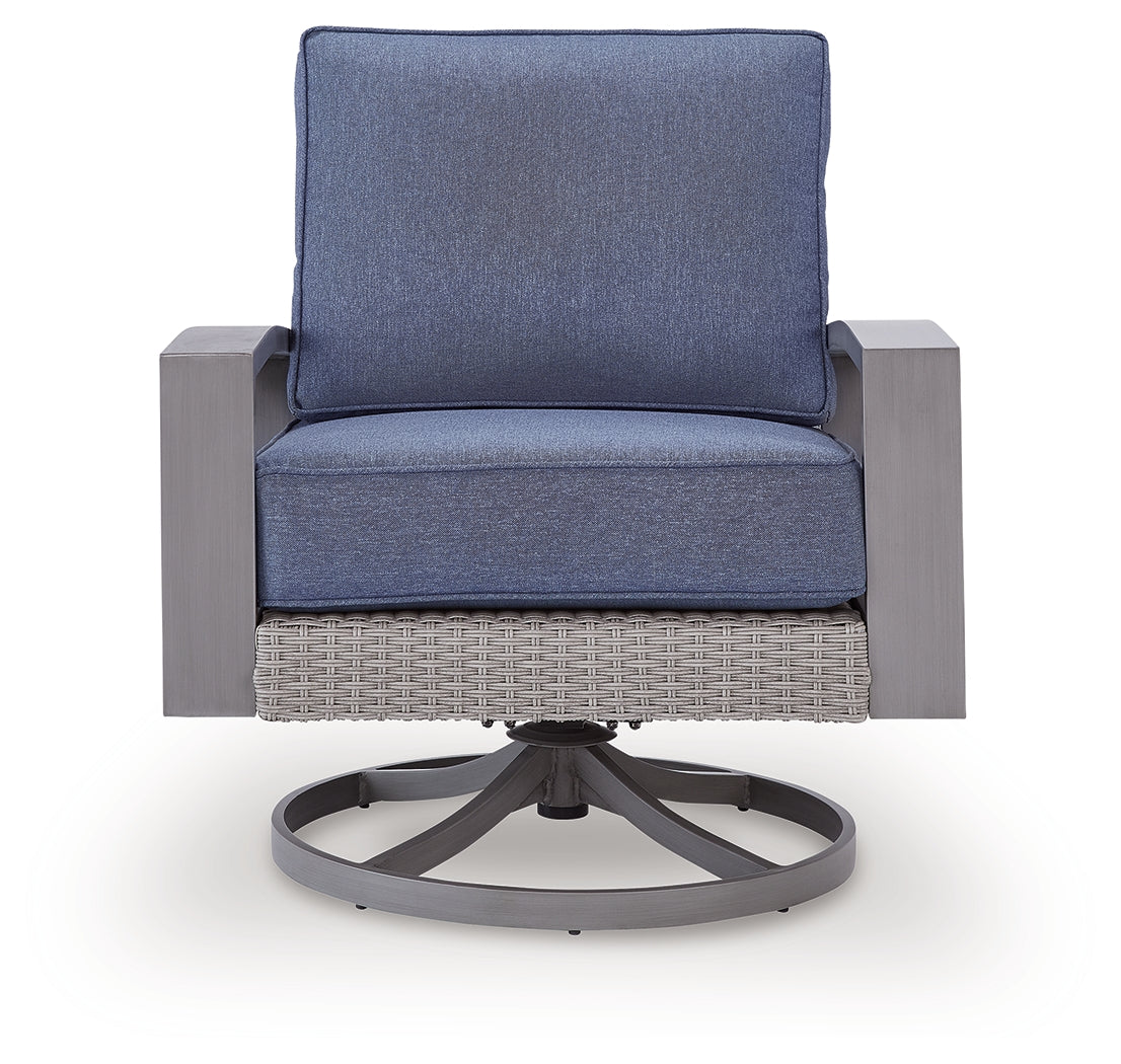 Half Moon Beach Outdoor Swivel Lounge Chair with Cushion