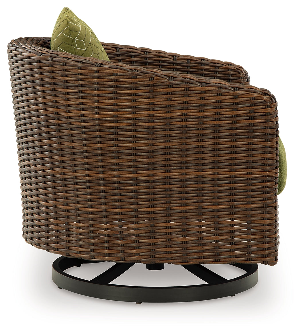 Horizon Hall Outdoor Swivel Lounge Chair with Cushion